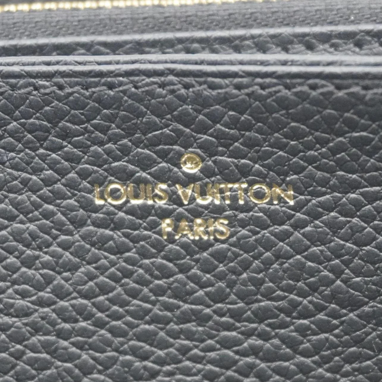 LOUIS VUITTON Clemence Monogram Empreinte Leather Wallet Black - Image 15