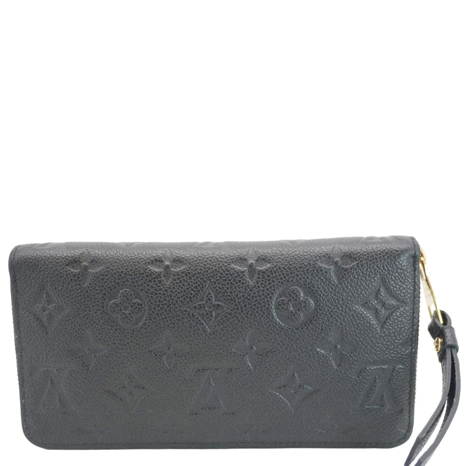 LOUIS VUITTON Clemence Monogram Empreinte Leather Wallet Black - Image 3
