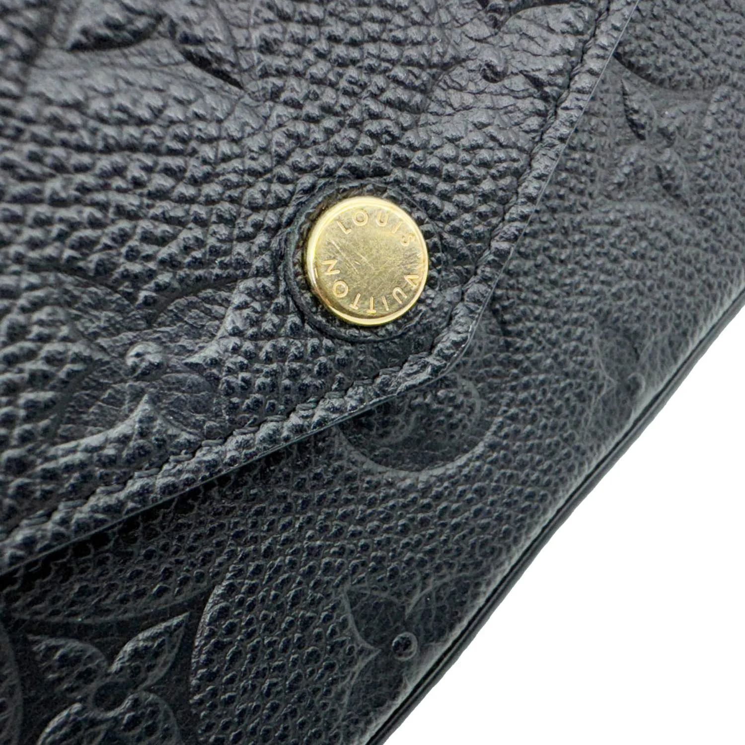 LOUIS VUITTON Felicie Pochette Monogram Empreinte Crossbody Bag Black - Image 11