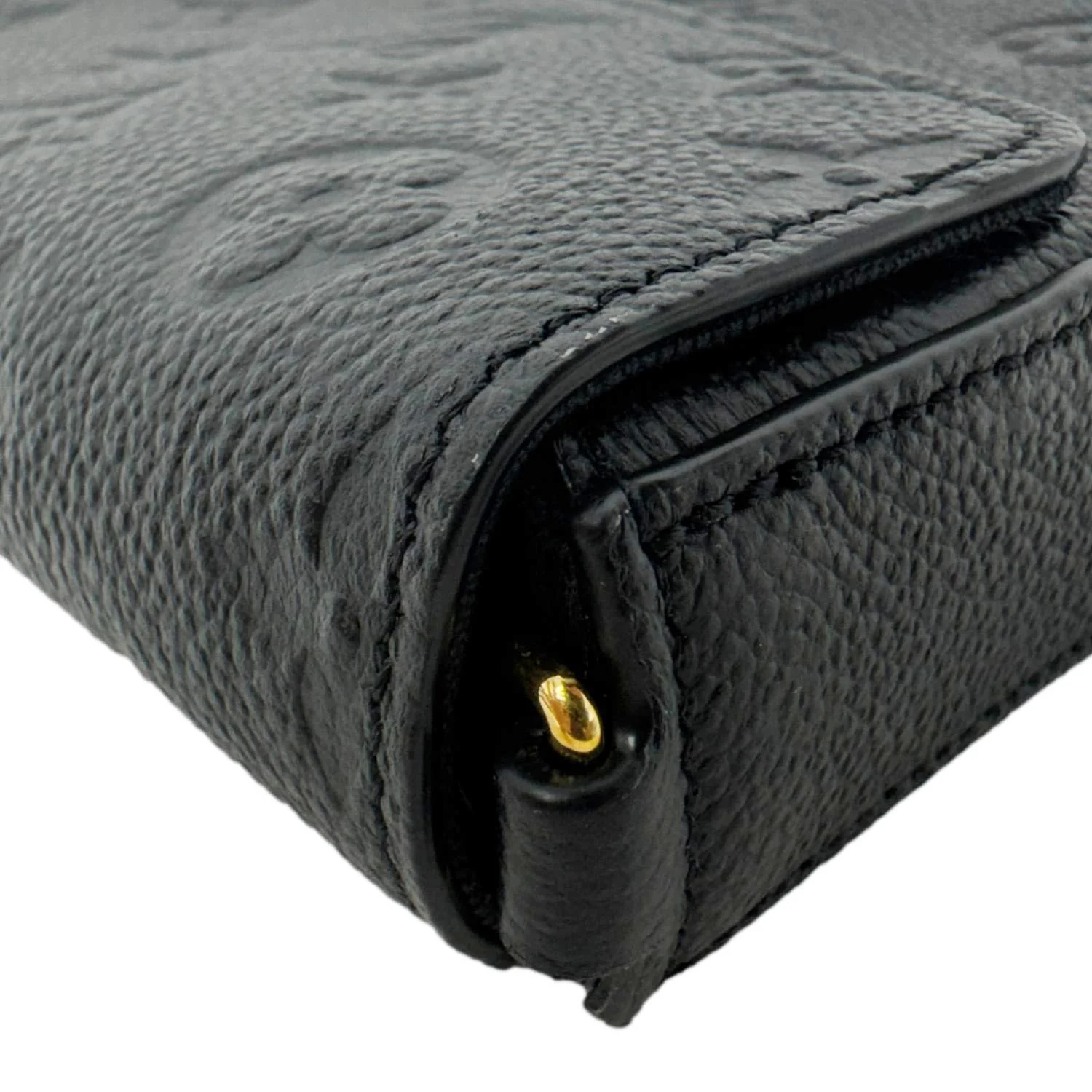 LOUIS VUITTON Felicie Pochette Monogram Empreinte Crossbody Bag Black - Image 7