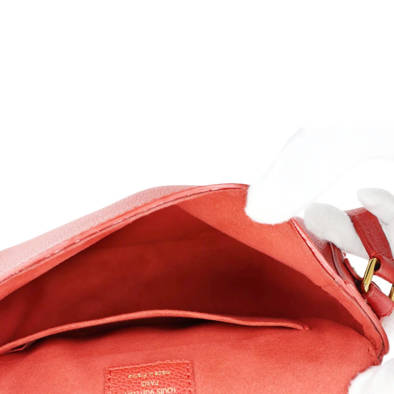 LOUIS VUITTON Junot Monogram Empreinte Leather Shoulder Bag Cherry - Image 13