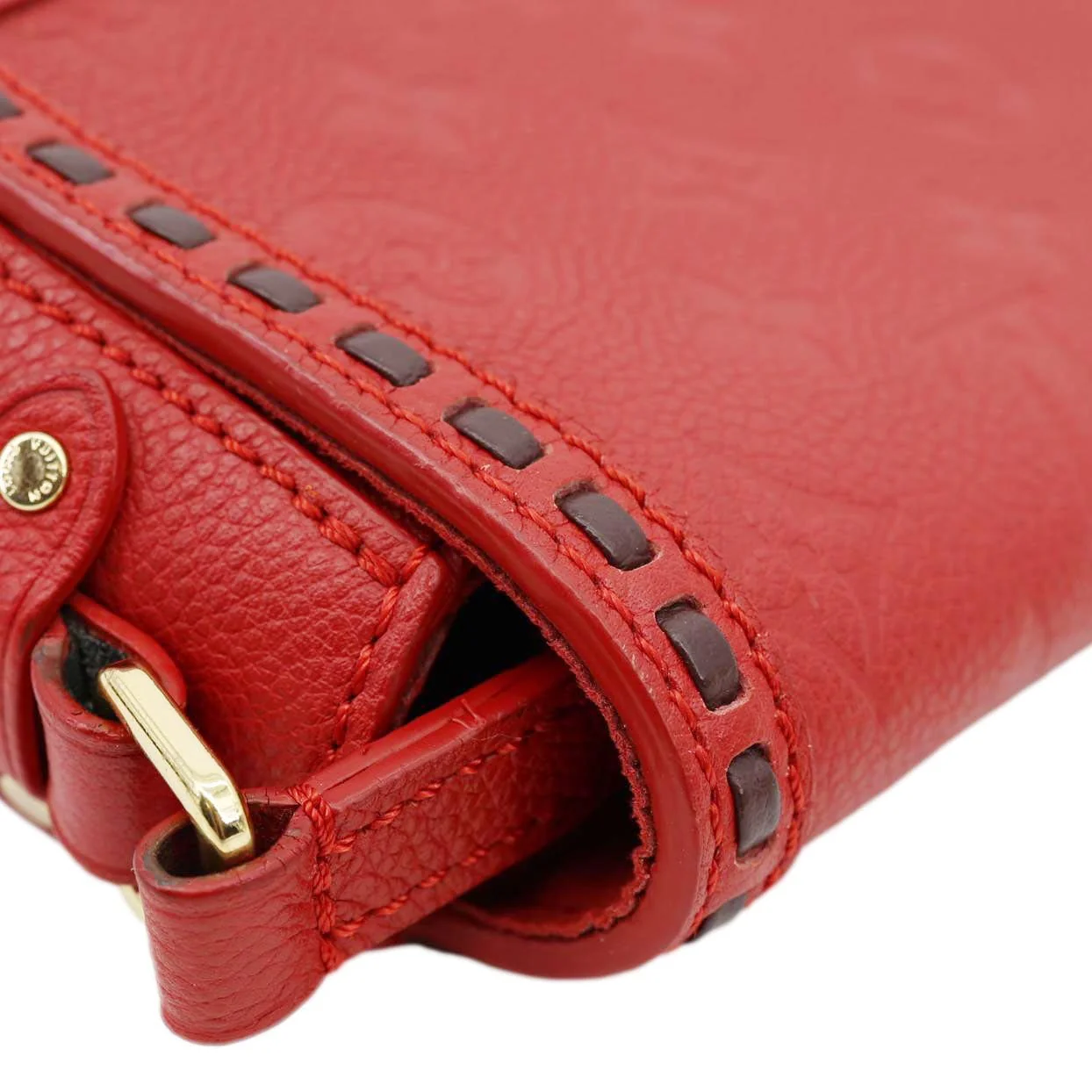 LOUIS VUITTON Junot Monogram Empreinte Leather Shoulder Bag Cherry - Image 6