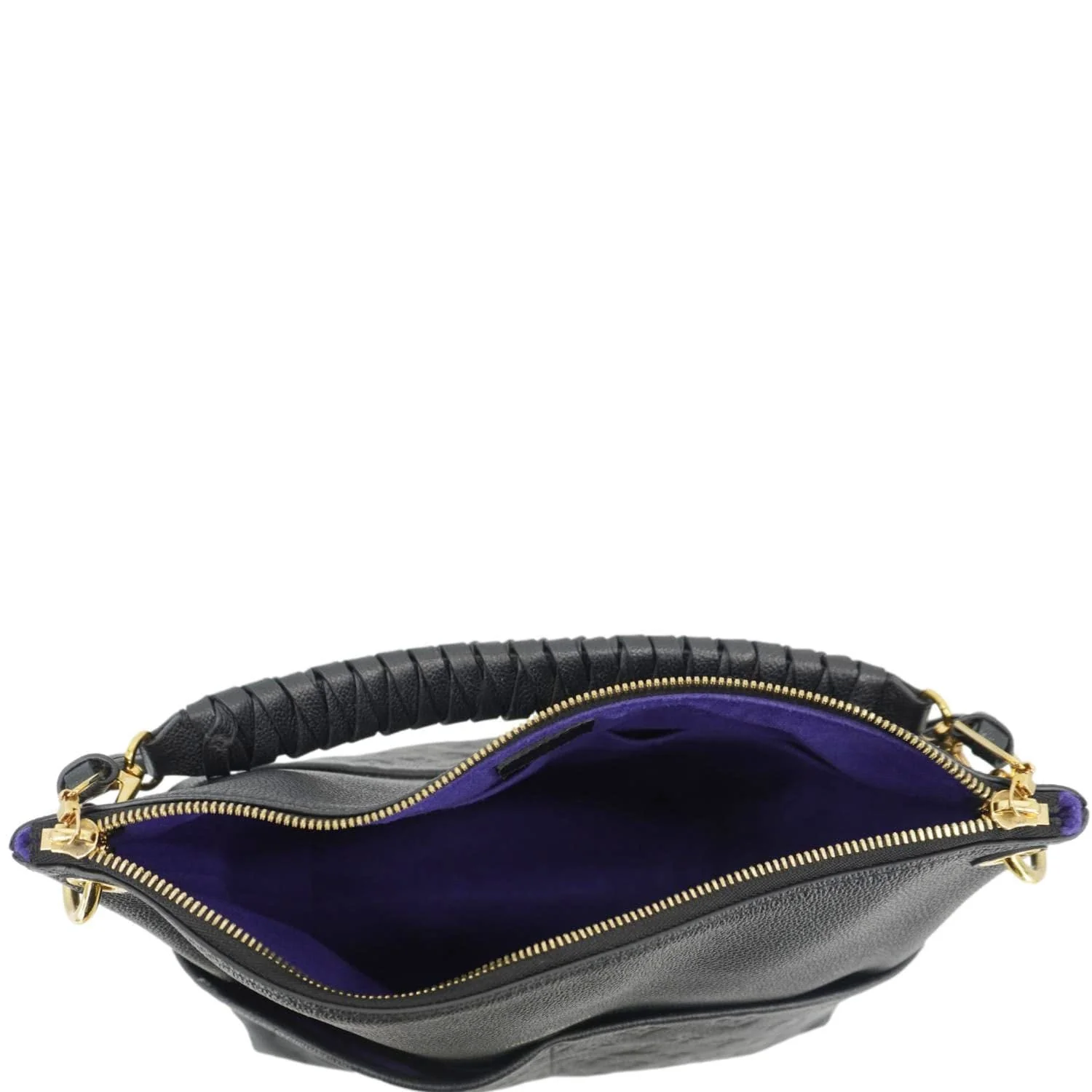 LOUIS VUITTON Maida Monogram Empreinte Leather Hobo Shoulder Bag Black - Image 12