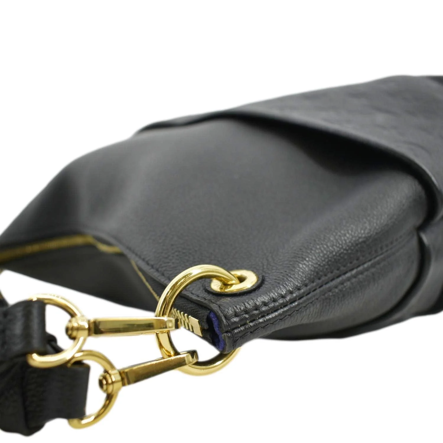 LOUIS VUITTON Maida Monogram Empreinte Leather Hobo Shoulder Bag Black - Image 7