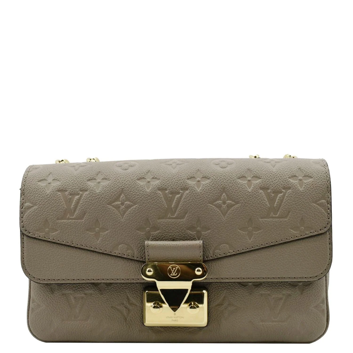 LOUIS VUITTON Marceau PM Monogram Empreinte Leather Shoulder Bag Turtledove