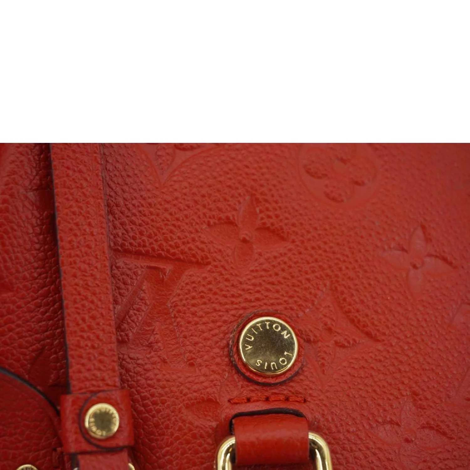 LOUIS VUITTON Mazarine PM Monogram Empreinte Shoulder Bag Red - Image 15
