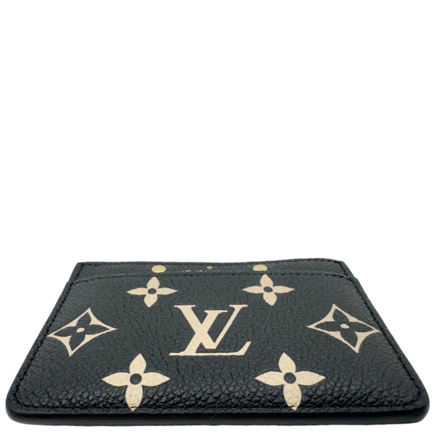LOUIS VUITTON Monogram Empreinte Leather Card Holder Black - Image 5