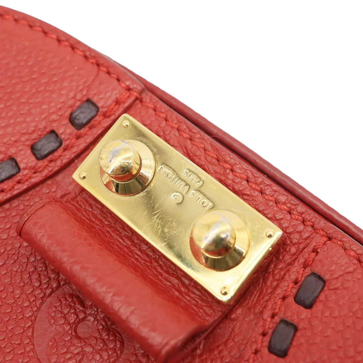 LOUIS VUITTON Junot Monogram Empreinte Leather Shoulder Bag Cherry - Image 11