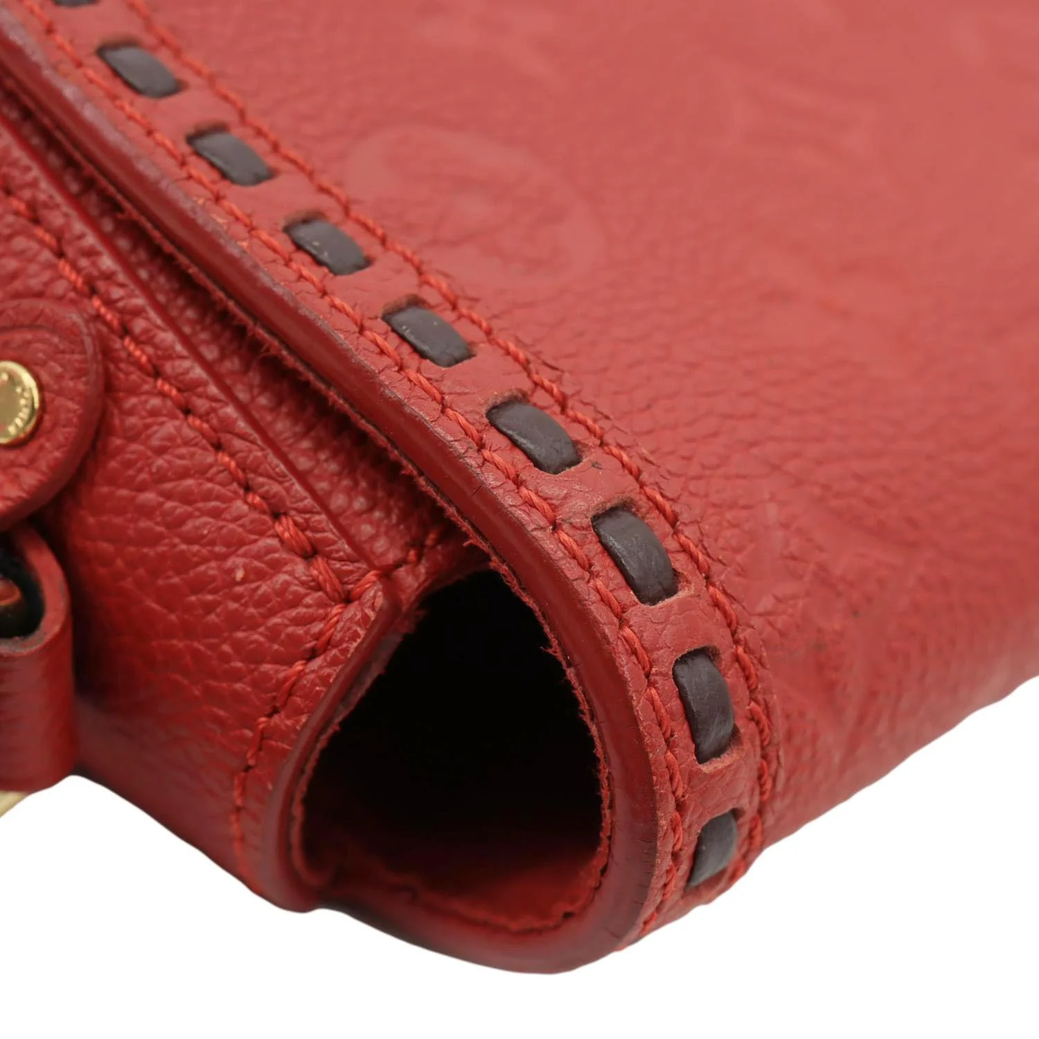 LOUIS VUITTON Junot Monogram Empreinte Leather Shoulder Bag Cherry - Image 6