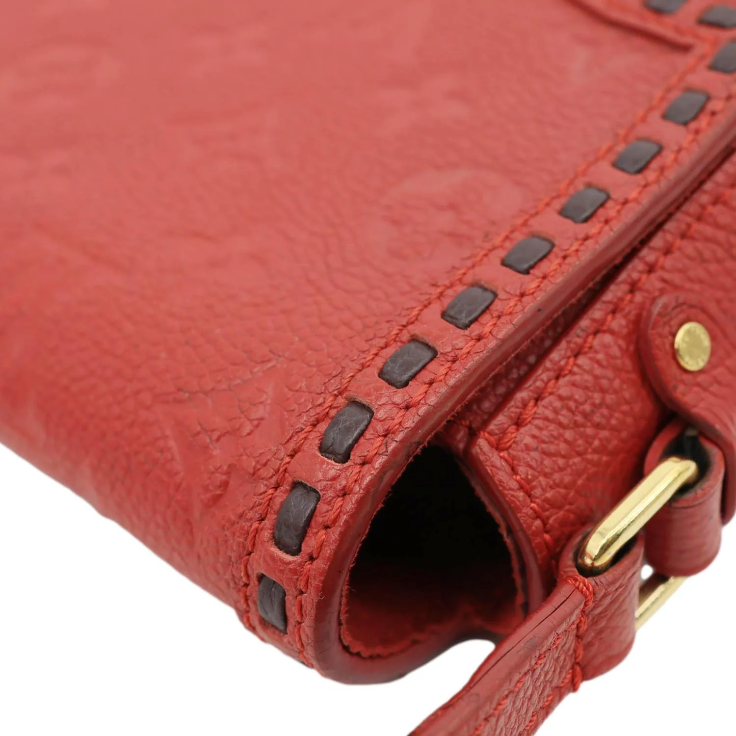LOUIS VUITTON Junot Monogram Empreinte Leather Shoulder Bag Cherry - Image 7