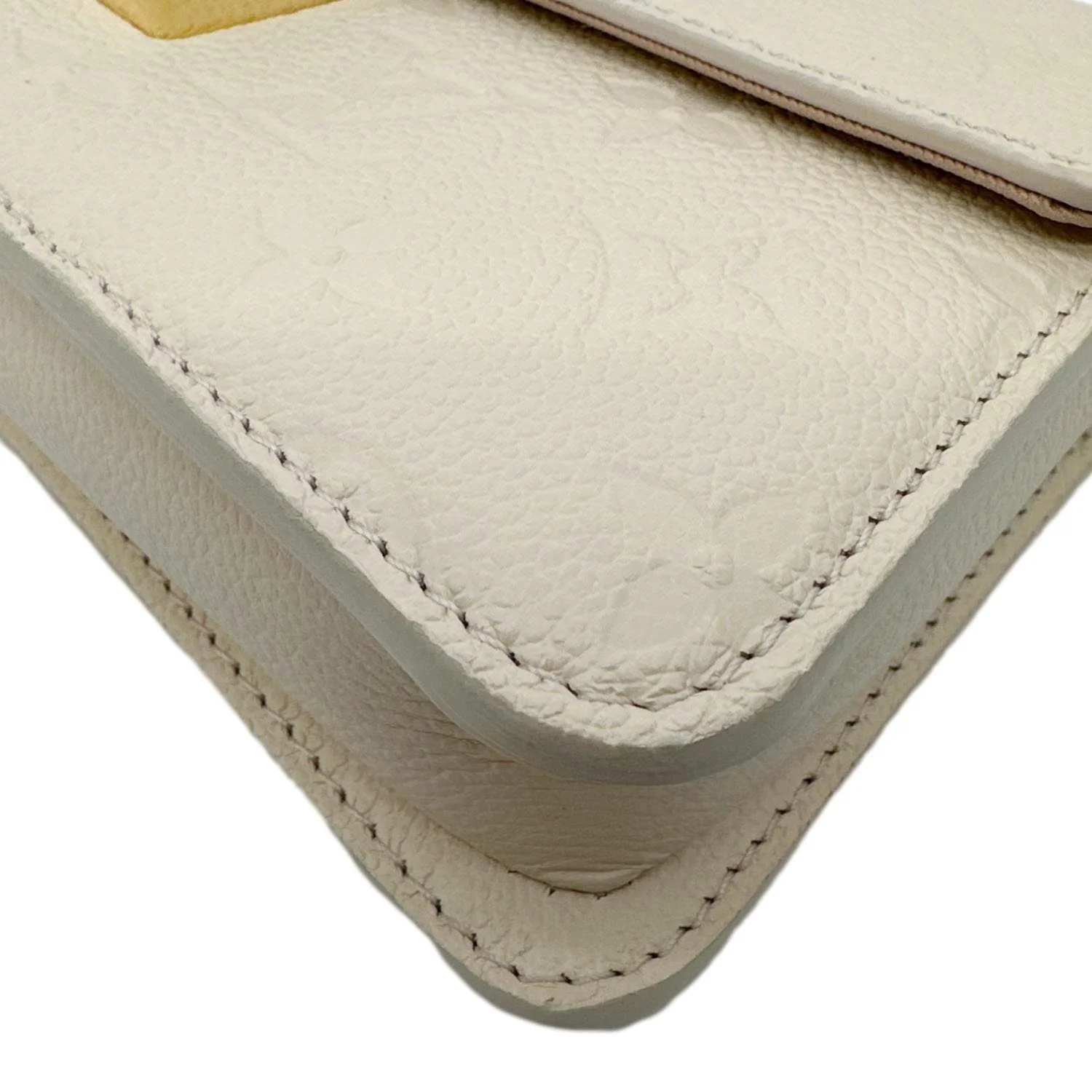 LOUIS VUITTON Metis Monogram Empreinte Leather Wallet On Chain Cream - Image 9