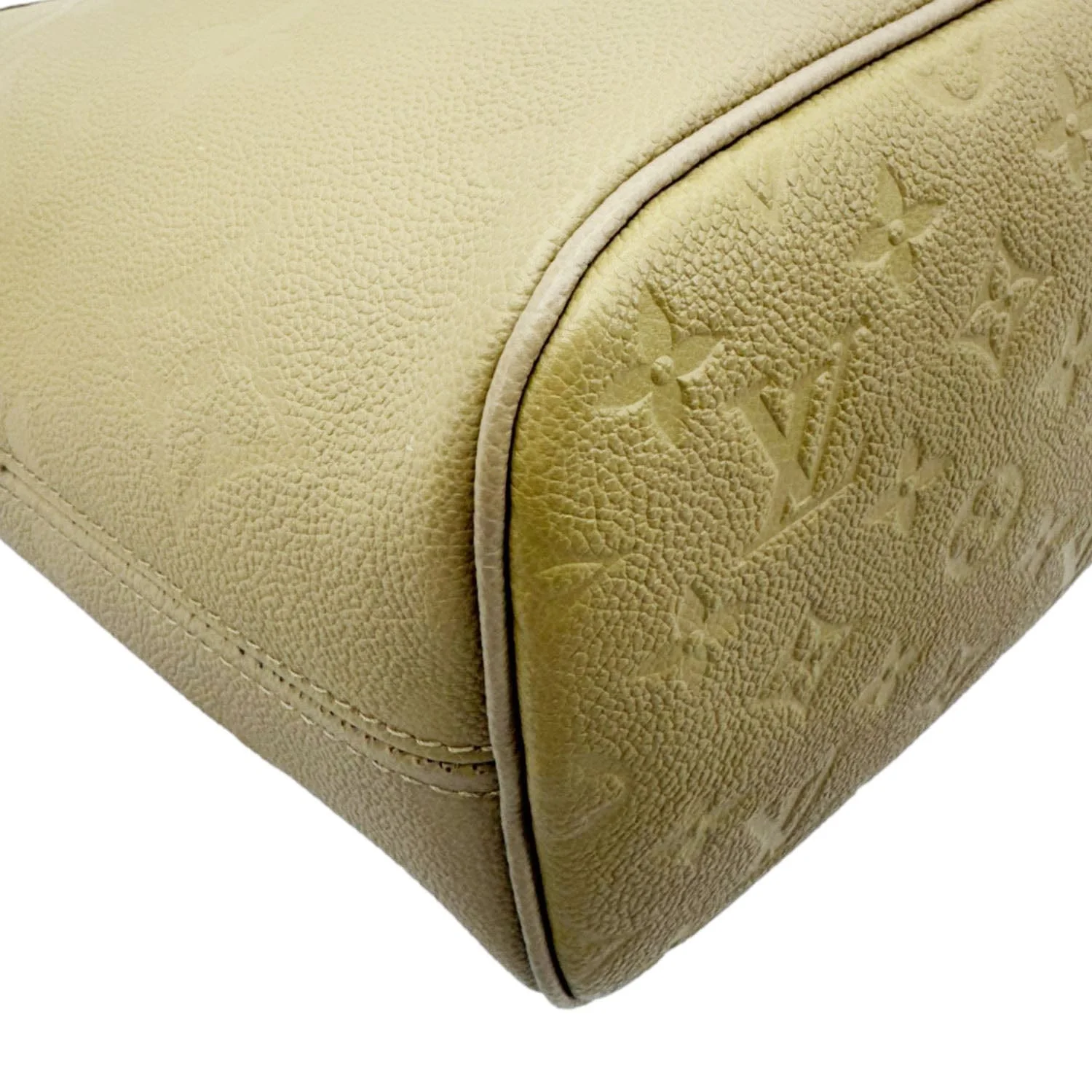 LOUIS VUITTON Neverfull MM Empreinte Leather Tote Shoulder Bag Beige - Image 7