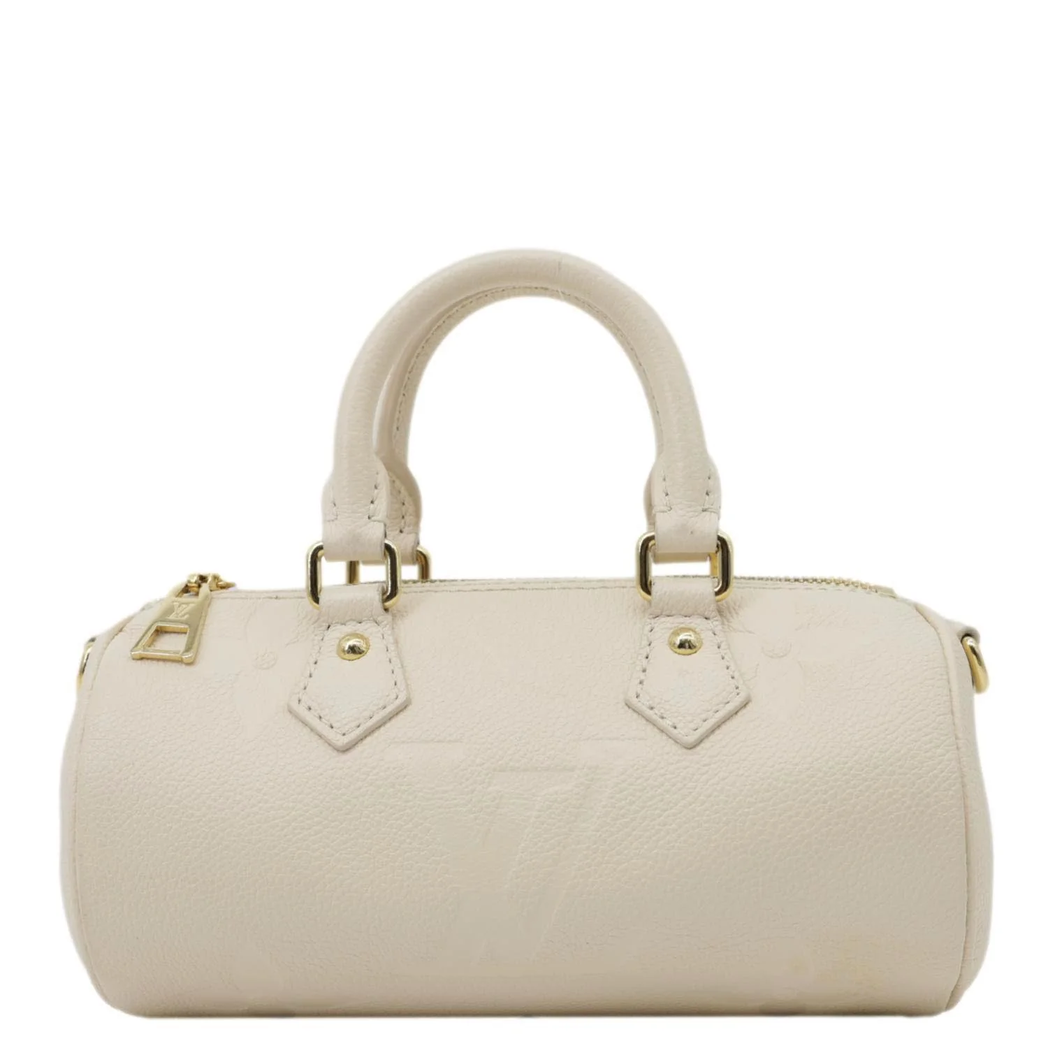 LOUIS VUITTON Papillon BB Monogram Empreinte Leather Shoulder Bag Off White - Image 3