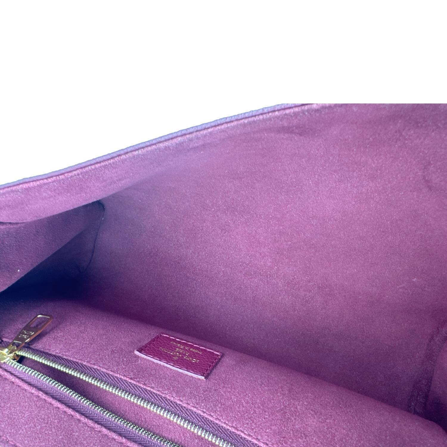 LOUIS VUITTON Saint Germain PM Monogram Empreinte Leather Shoulder Bag Burgundy - Image 10