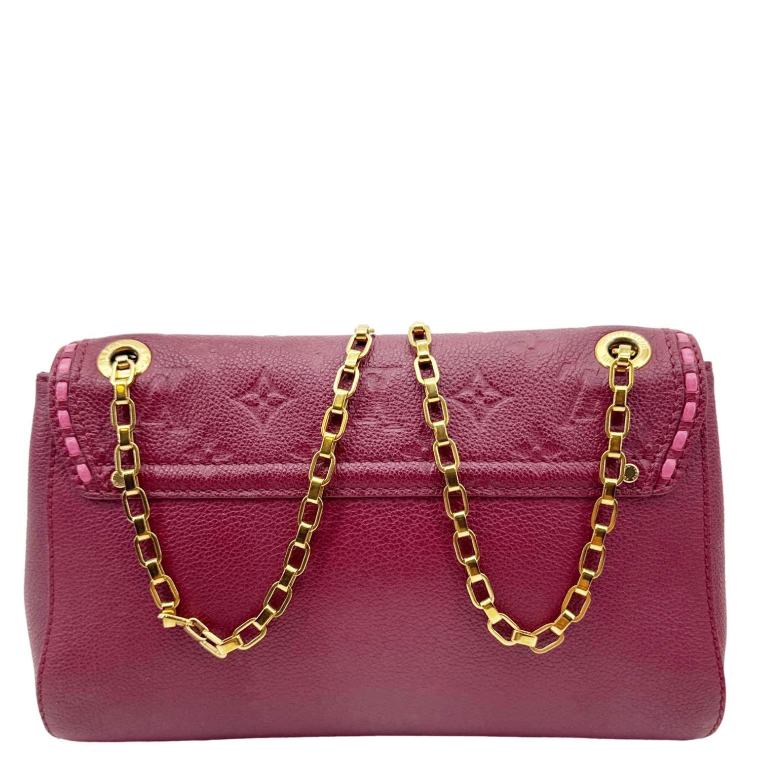 LOUIS VUITTON Saint Germain PM Monogram Empreinte Leather Shoulder Bag Burgundy - Image 3
