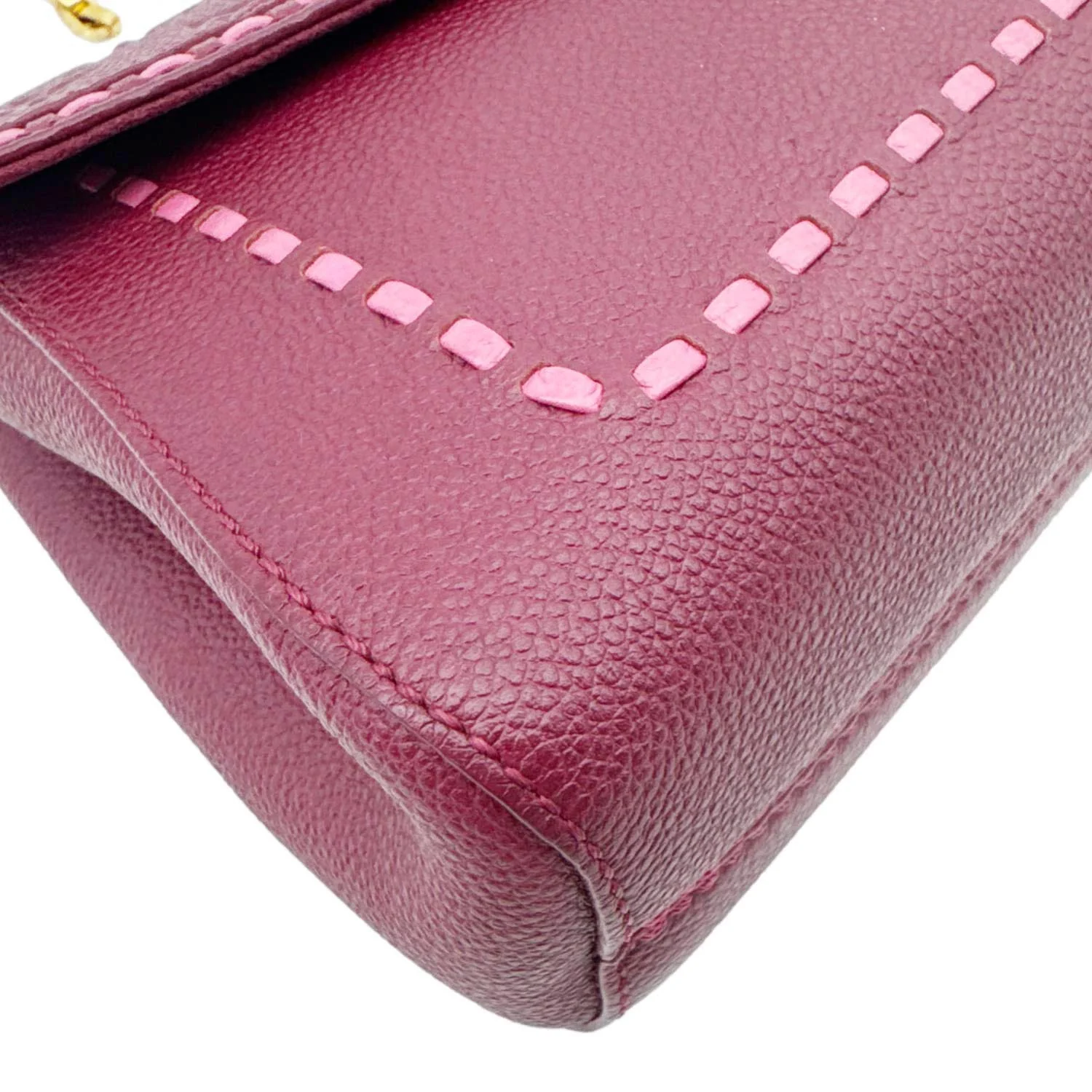 LOUIS VUITTON Saint Germain PM Monogram Empreinte Leather Shoulder Bag Burgundy - Image 8