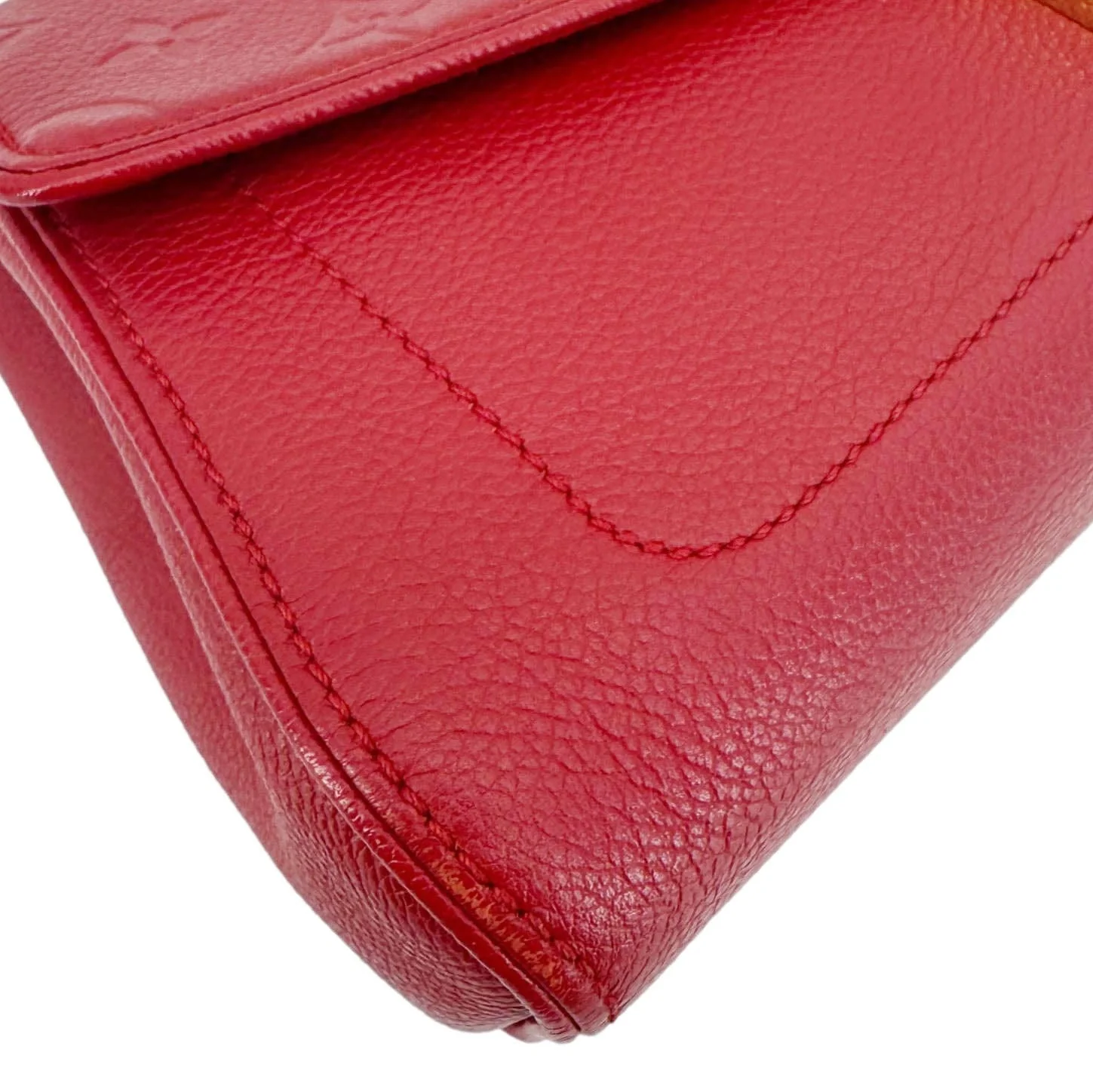 LOUIS VUITTON Saint Germain PM Monogram Empreinte Leather Shoulder Bag Red - Image 8
