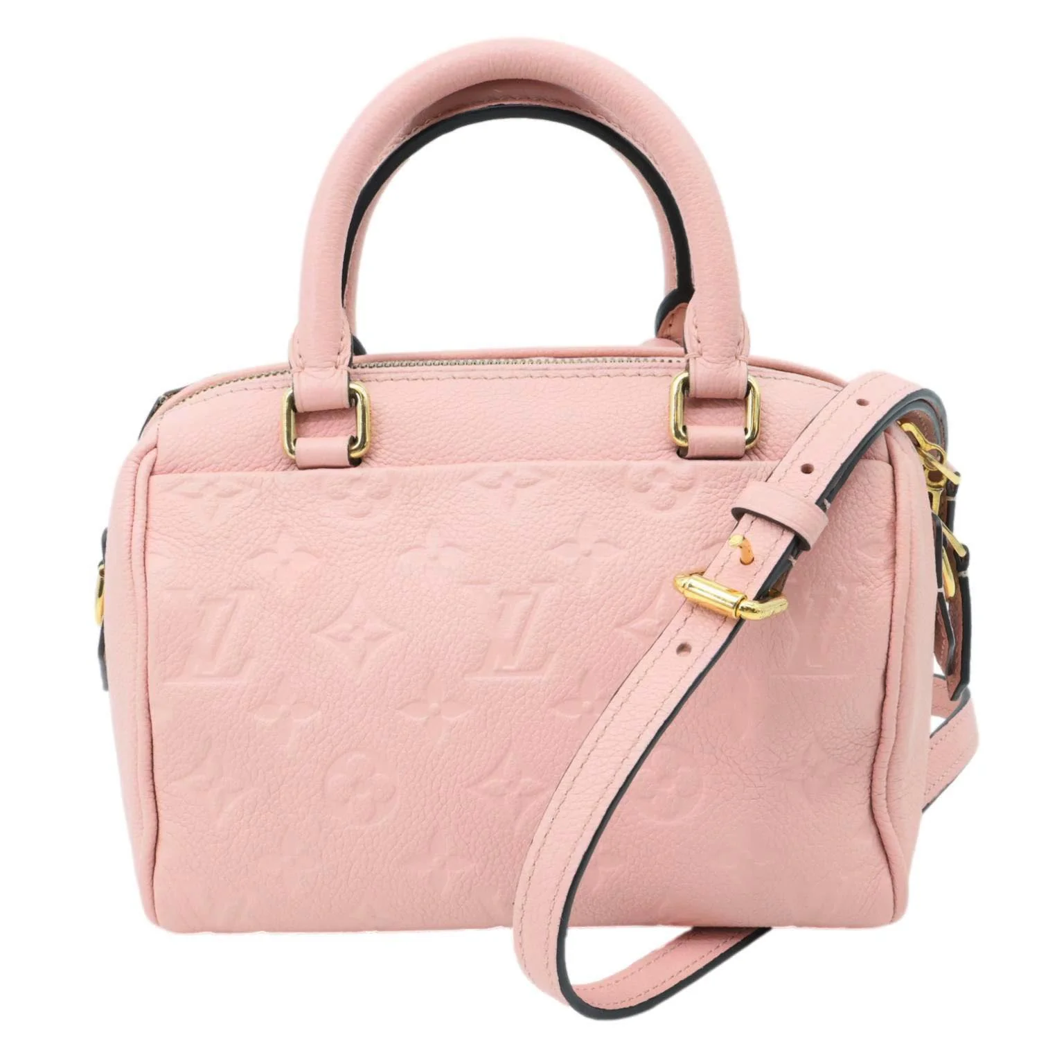 LOUIS VUITTON Speedy 20 Bandouliere Monogram Empreinte Crossbody Bag Pink - Image 3