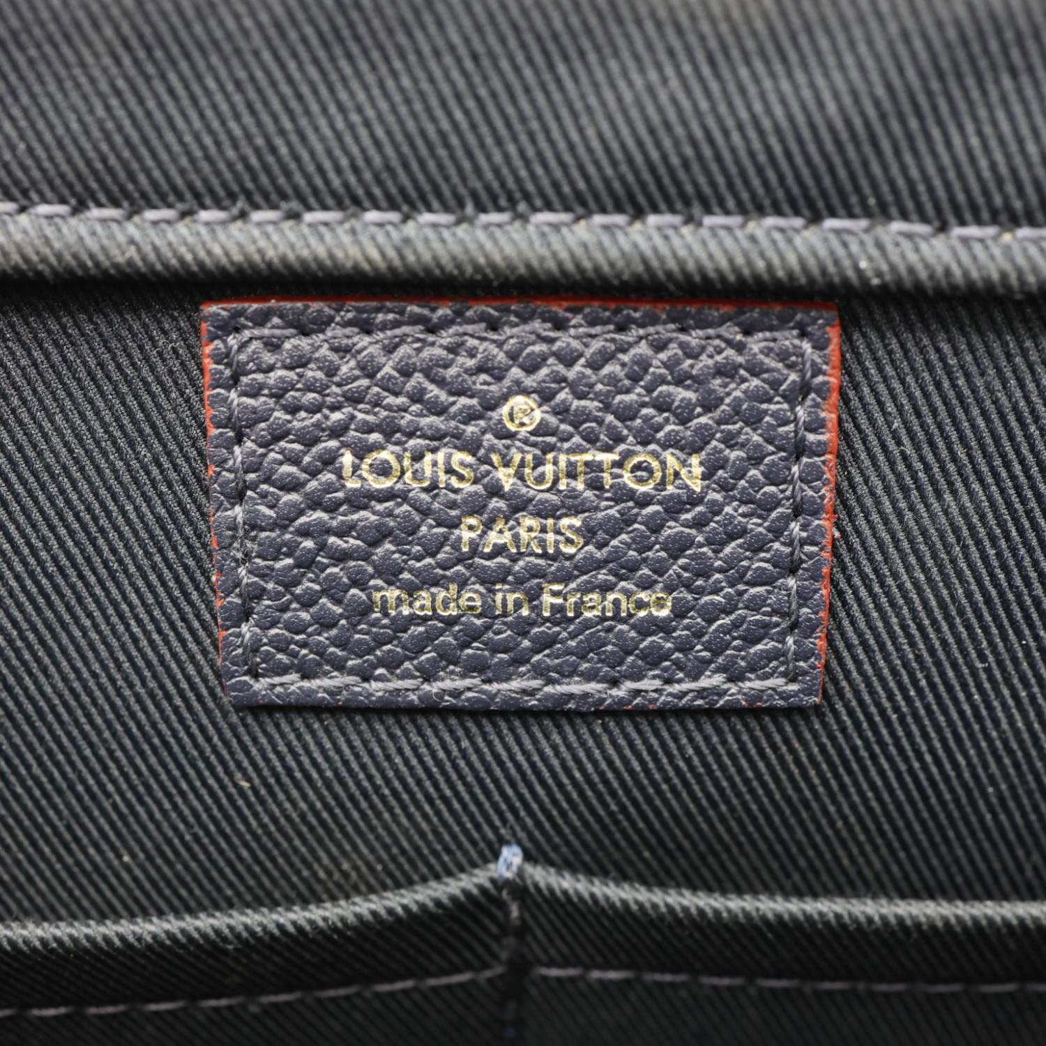 LOUIS VUITTON Sully PM Monogram Empreinte Leather Shoulder Bag Marine Rouge - Image 13