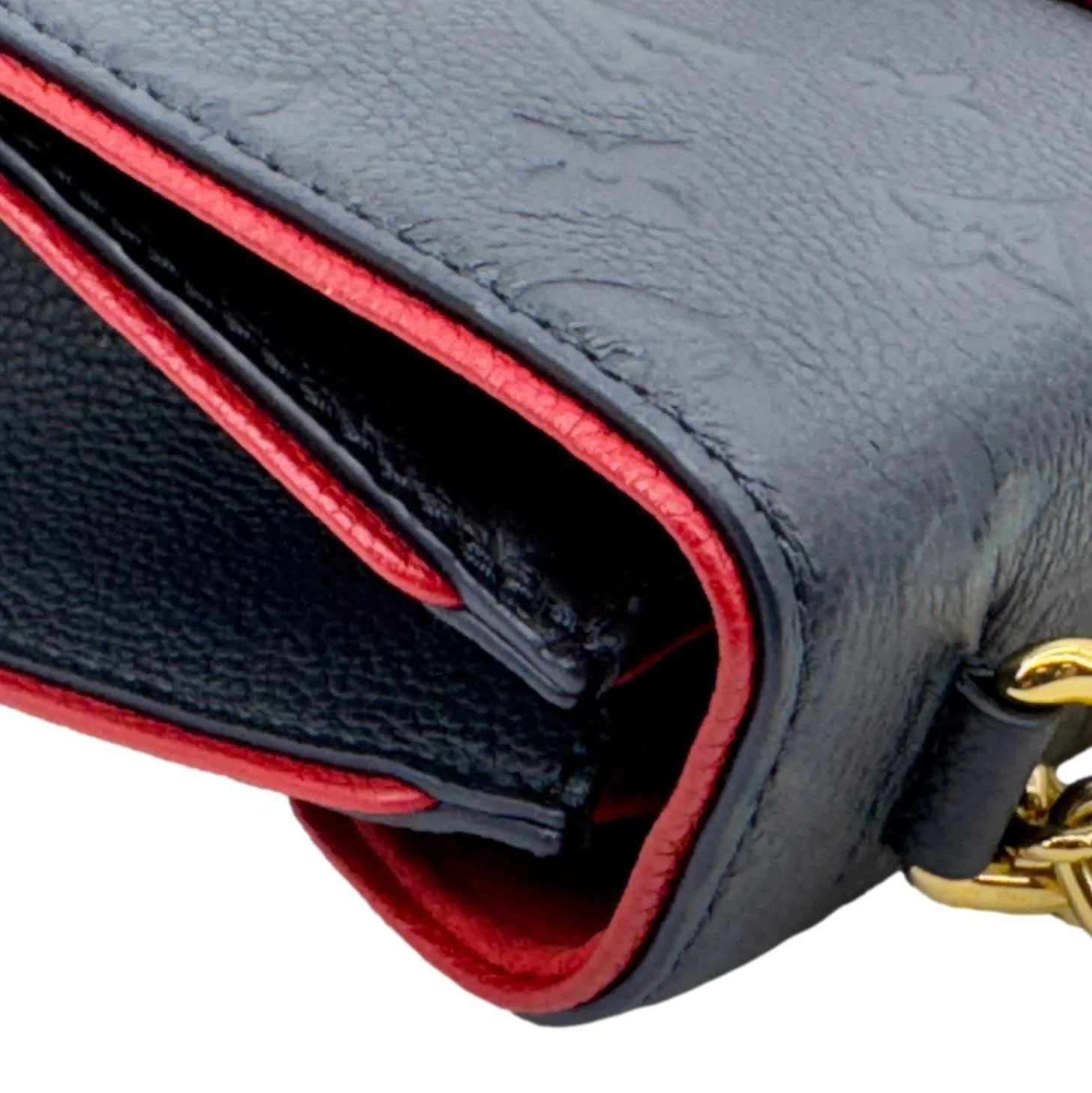 LOUIS VUITTON Saint Sulpice PM Empreinte Leather Crossbody Bag Navy Blue - Image 7