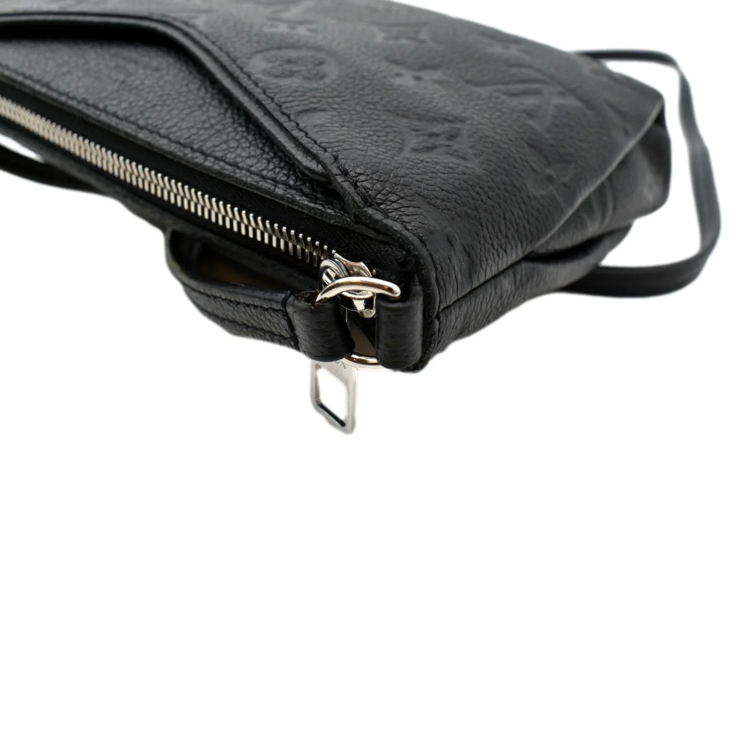 LOUIS VUITTON Pallas Monogram Empreinte Clutch Crossbody Bag Black - Image 5