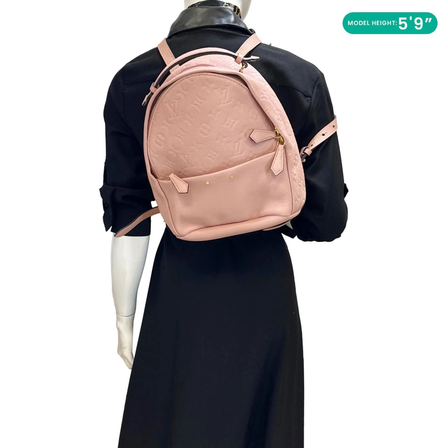 LOUIS VUITTON Sorbonne Monogram Empreinte Leather Backpack Pink - Image 2