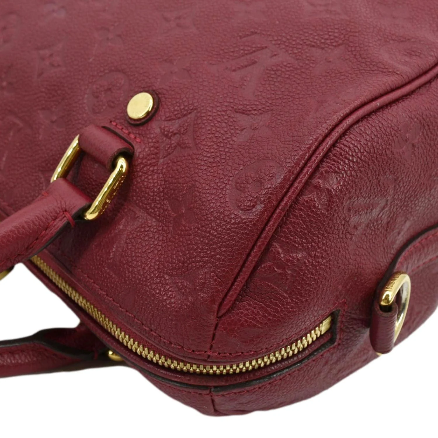 LOUIS VUITTON Speedy 25 Bandouliere Monogram Empreinte Crossbody Bag Fuchsia - Image 6