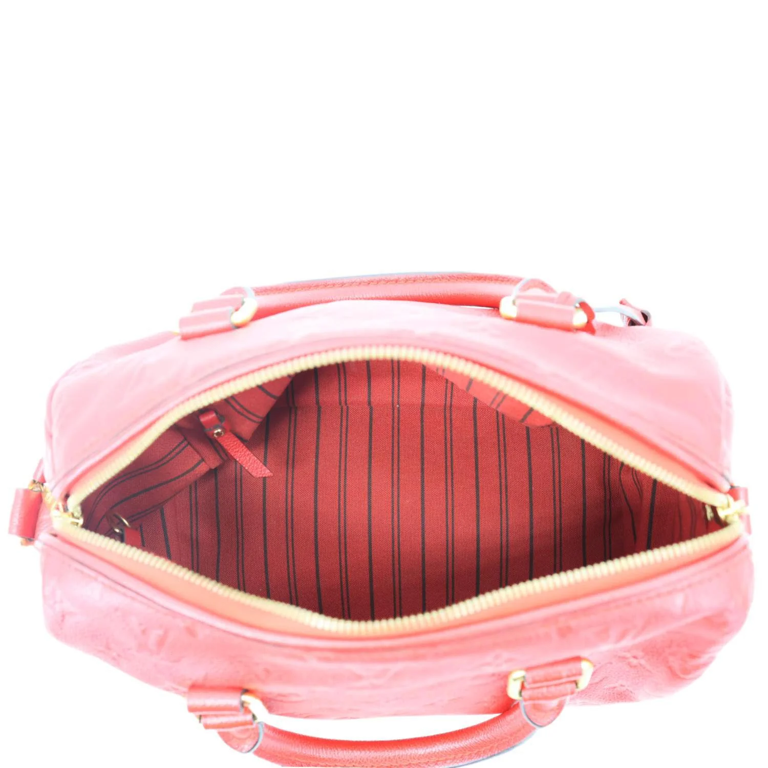 LOUIS VUITTON Speedy 25 Bandouliere Monogram Empreinte Crossbody Bag Red - Image 10