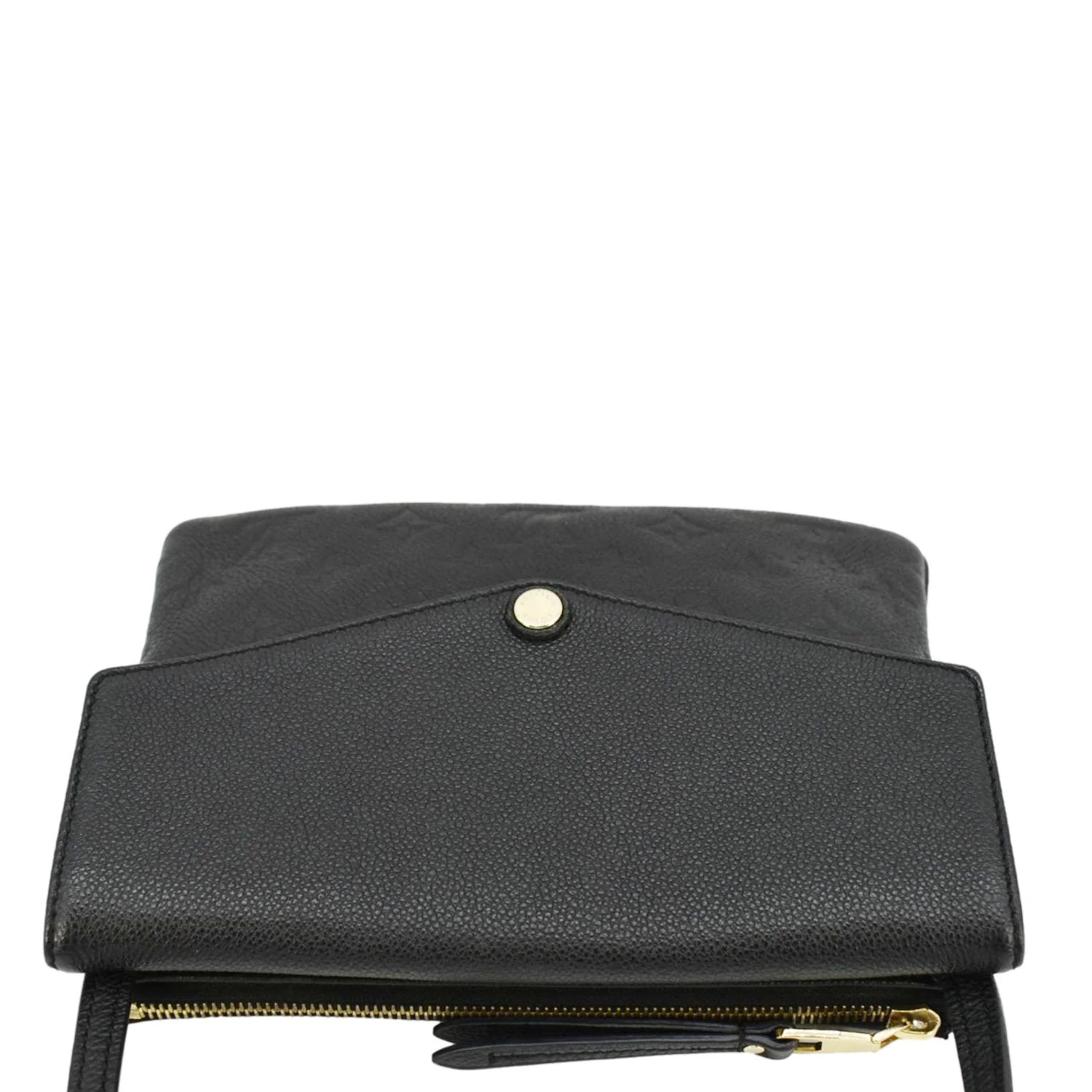 LOUIS VUITTON Twice Pochette Monogram Empreinte Crossbody Bag Black - Image 4