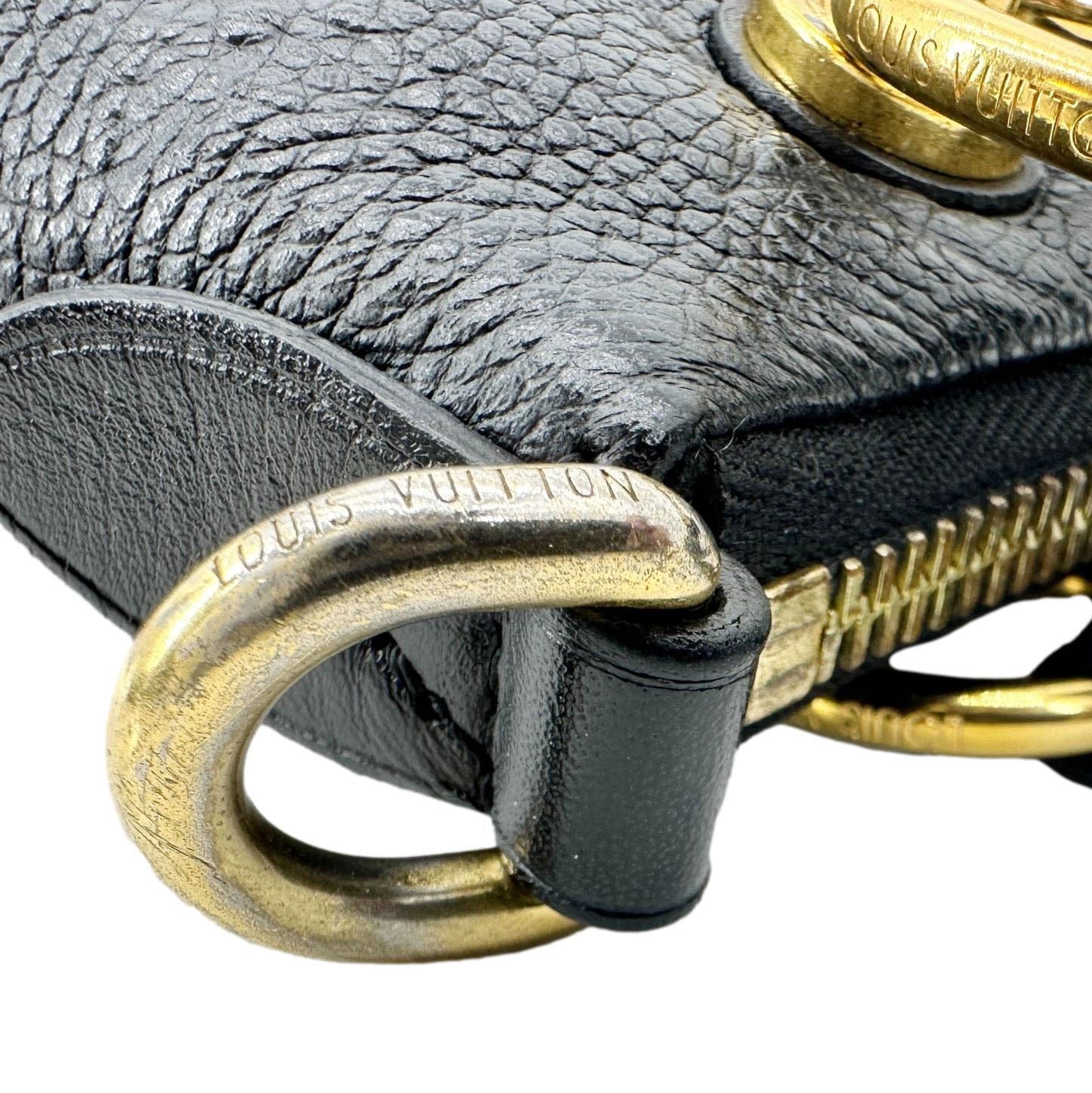 LOUIS VUITTON V BB Monogram Empreinte Tote Shoulder Bag Black - Image 13