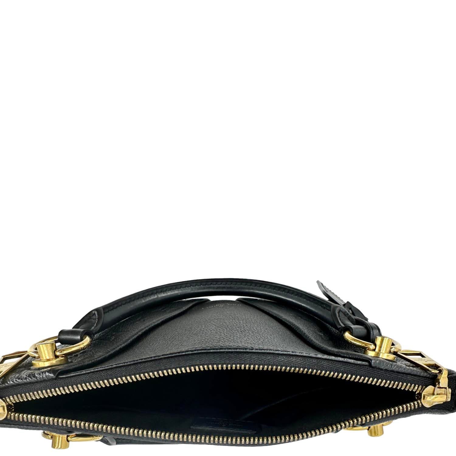 LOUIS VUITTON V BB Monogram Empreinte Tote Shoulder Bag Black - Image 3