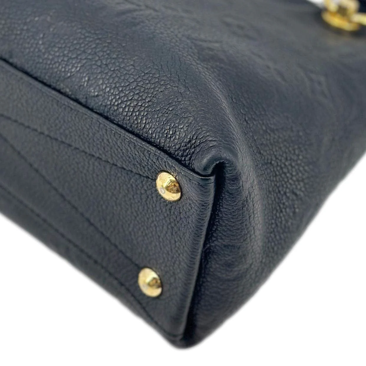 LOUIS VUITTON V BB Monogram Empreinte Tote Shoulder Bag Black - Image 7