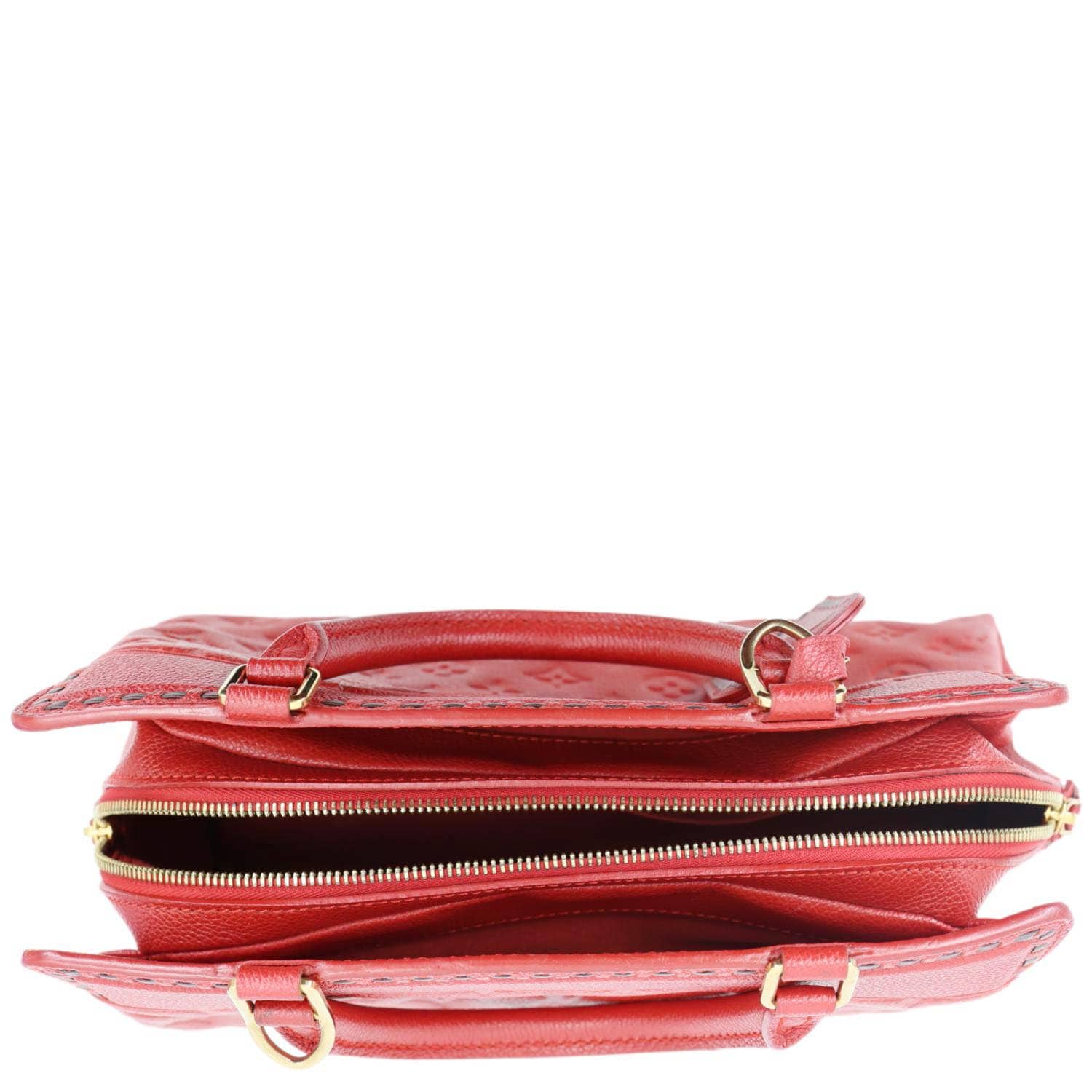 LOUIS VUITTON Vosges MM Empreinte Leather Shoulder Bag Red - Image 10