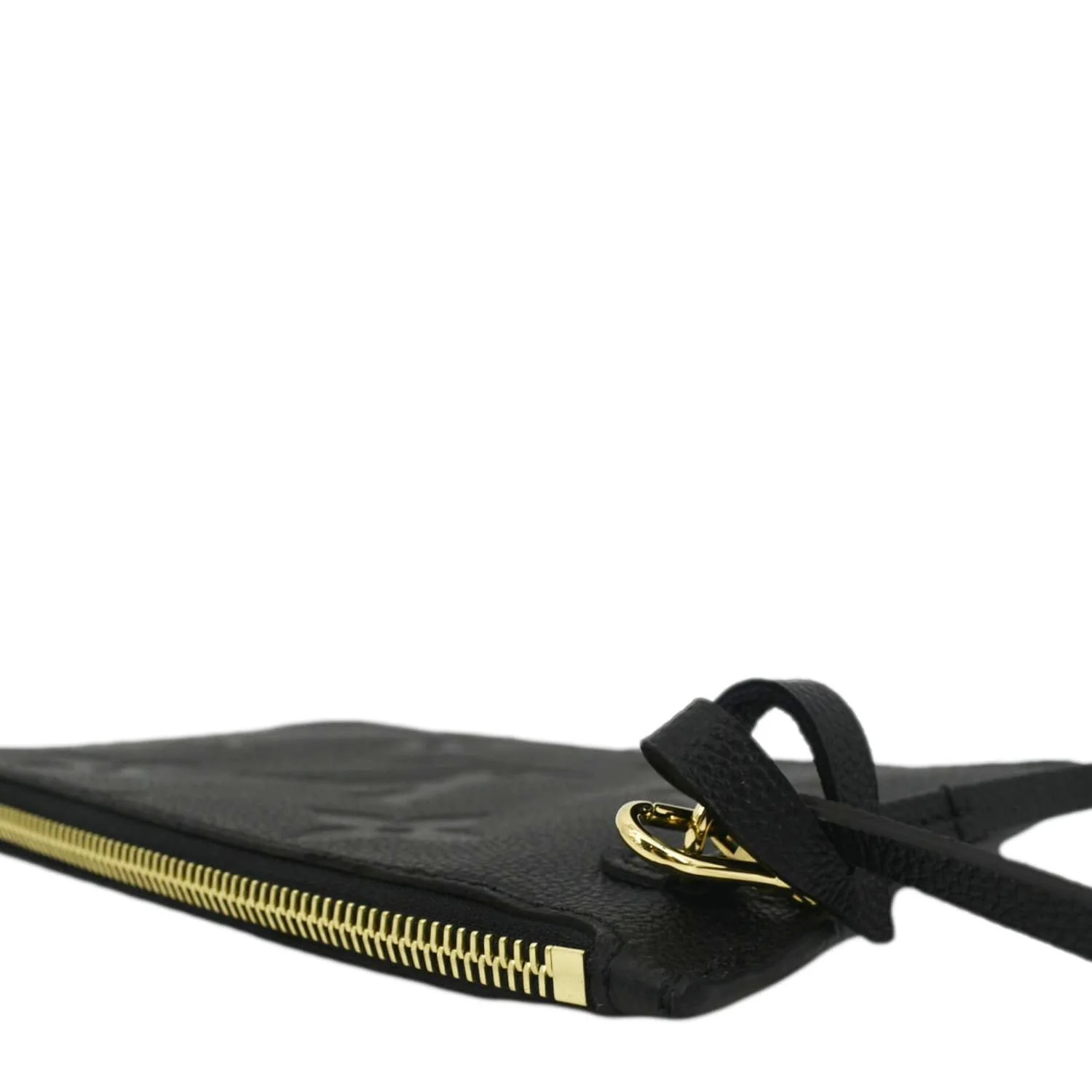 LOUIS VUITTON Neverfull Empreinte Monogram Pochette Wristlet Pouch Black - Image 7