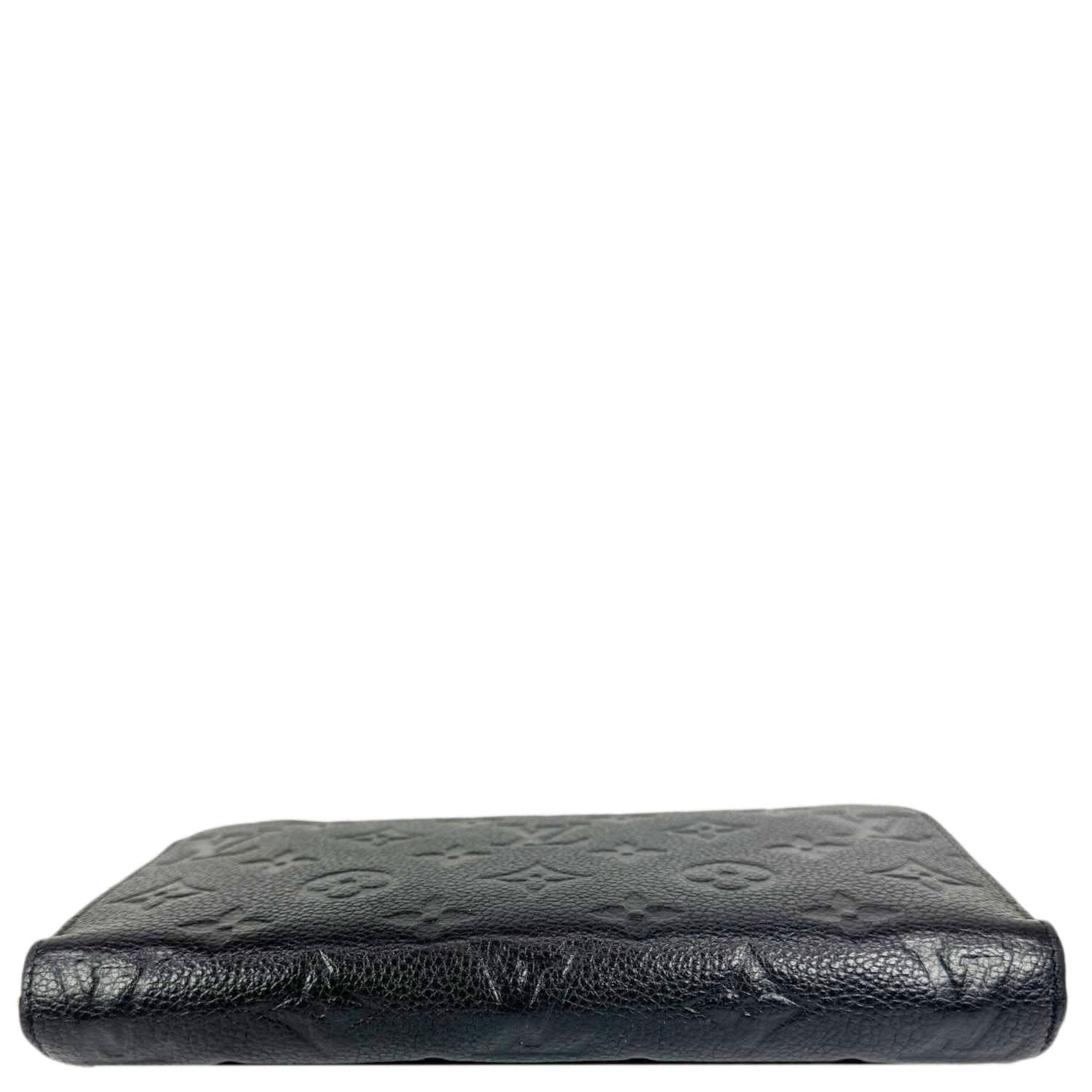 LOUIS VUITTON Monogram Empreinte Leather Zippy Wallet Black - Image 4