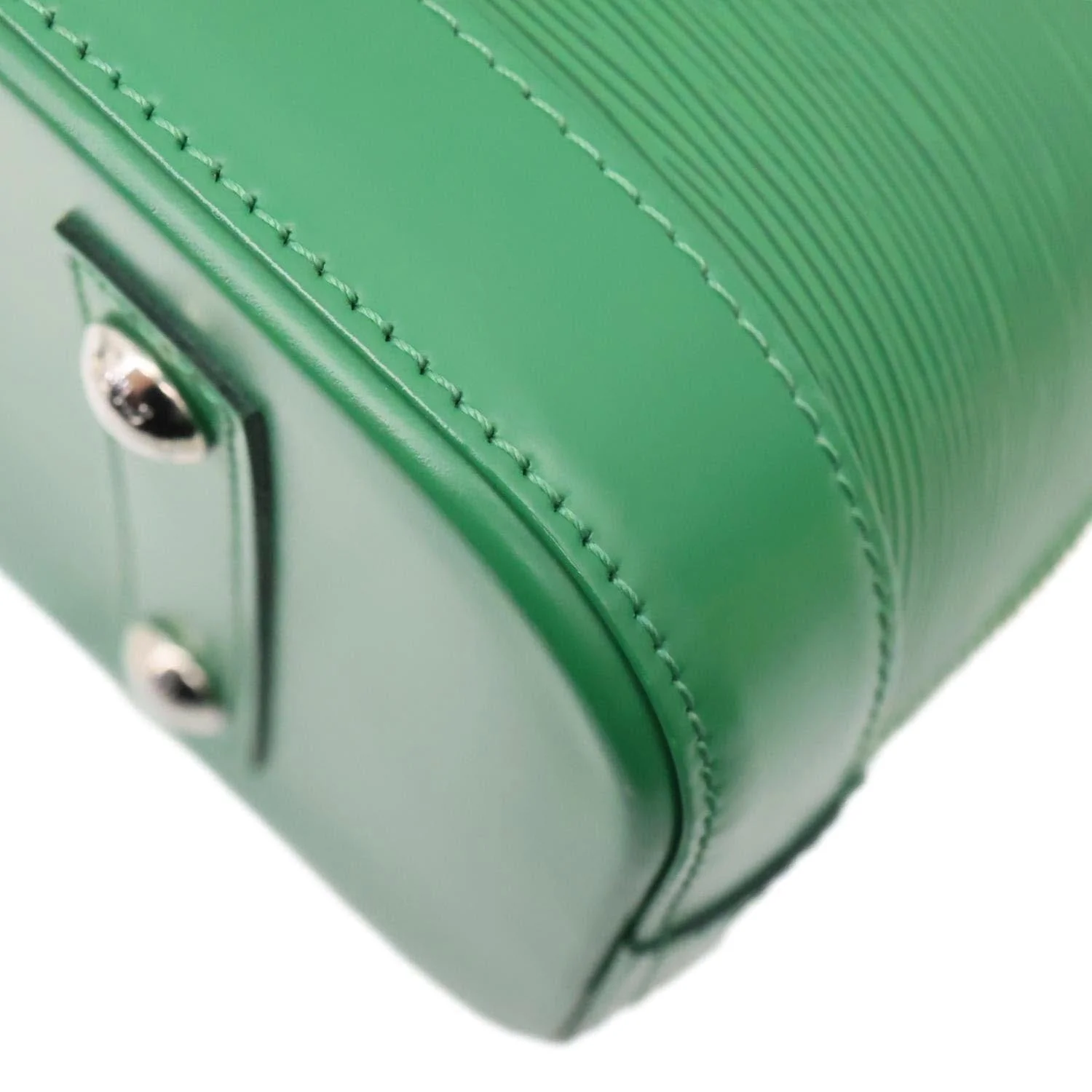 LOUIS VUITTON Alma PM Epi Leather Satchel Bag Green - Image 8