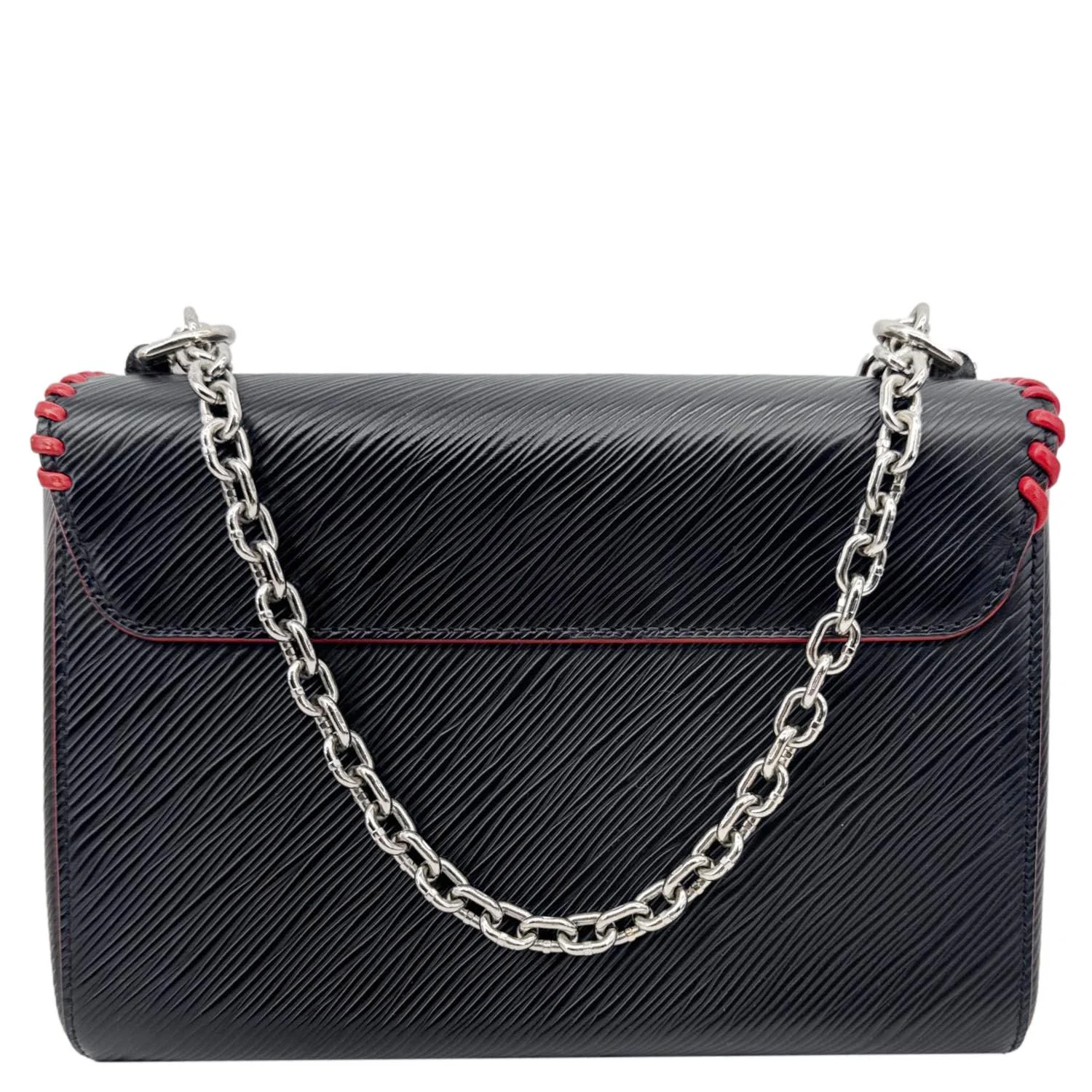 LOUIS VUITTON Twist MM Epi Leather Blooming Flowers Chain Crossbody Bag Black - Image 3