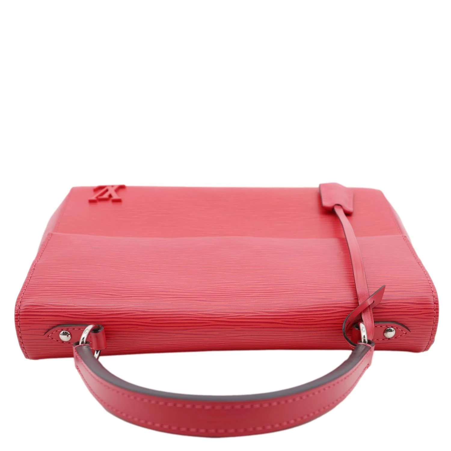 LOUIS VUITTON Cluny MM Epi Leather Top Handle Crossbody Bag Red - Image 5