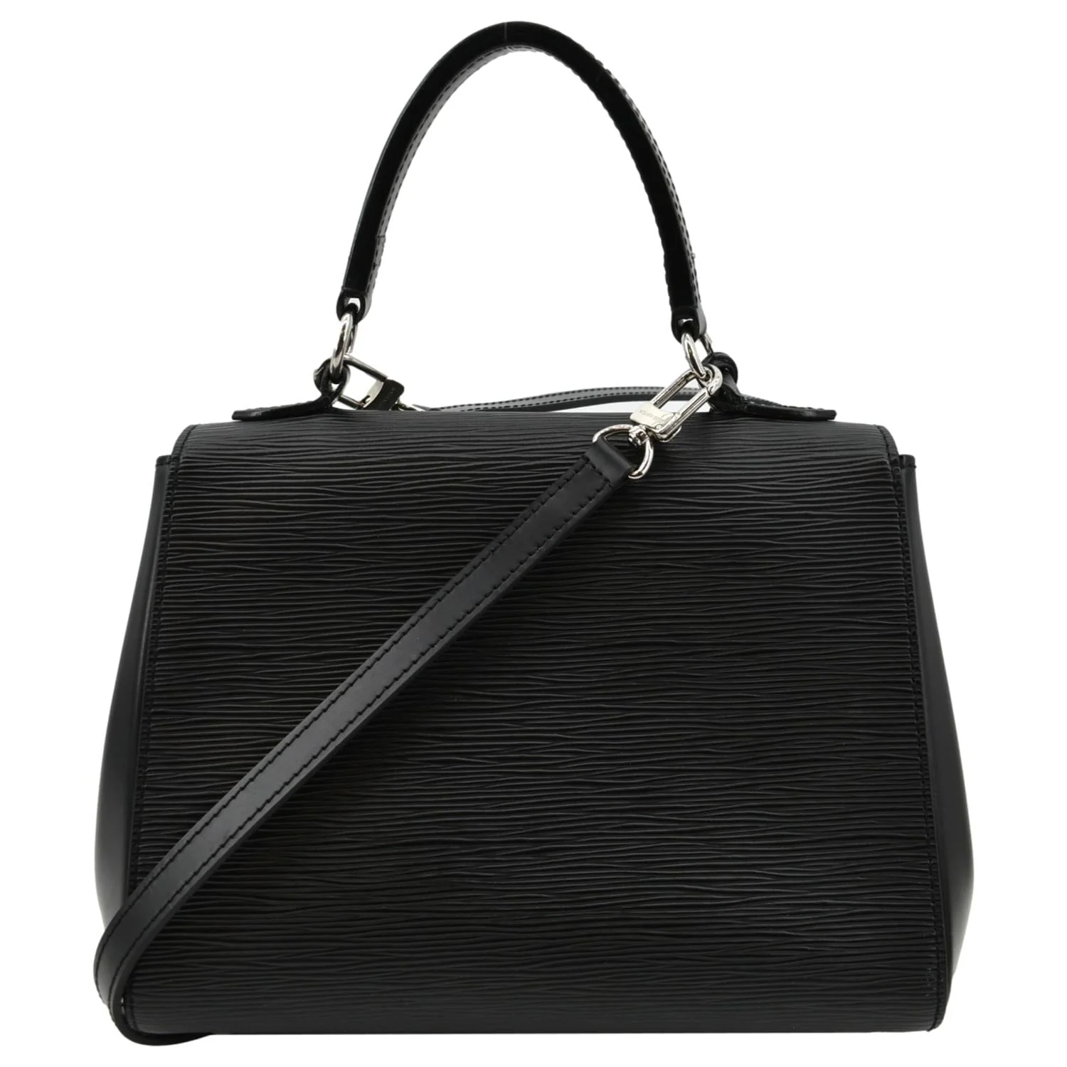 LOUIS VUITTON Cluny MM Epi Leather Shoulder Bag Black - Image 3