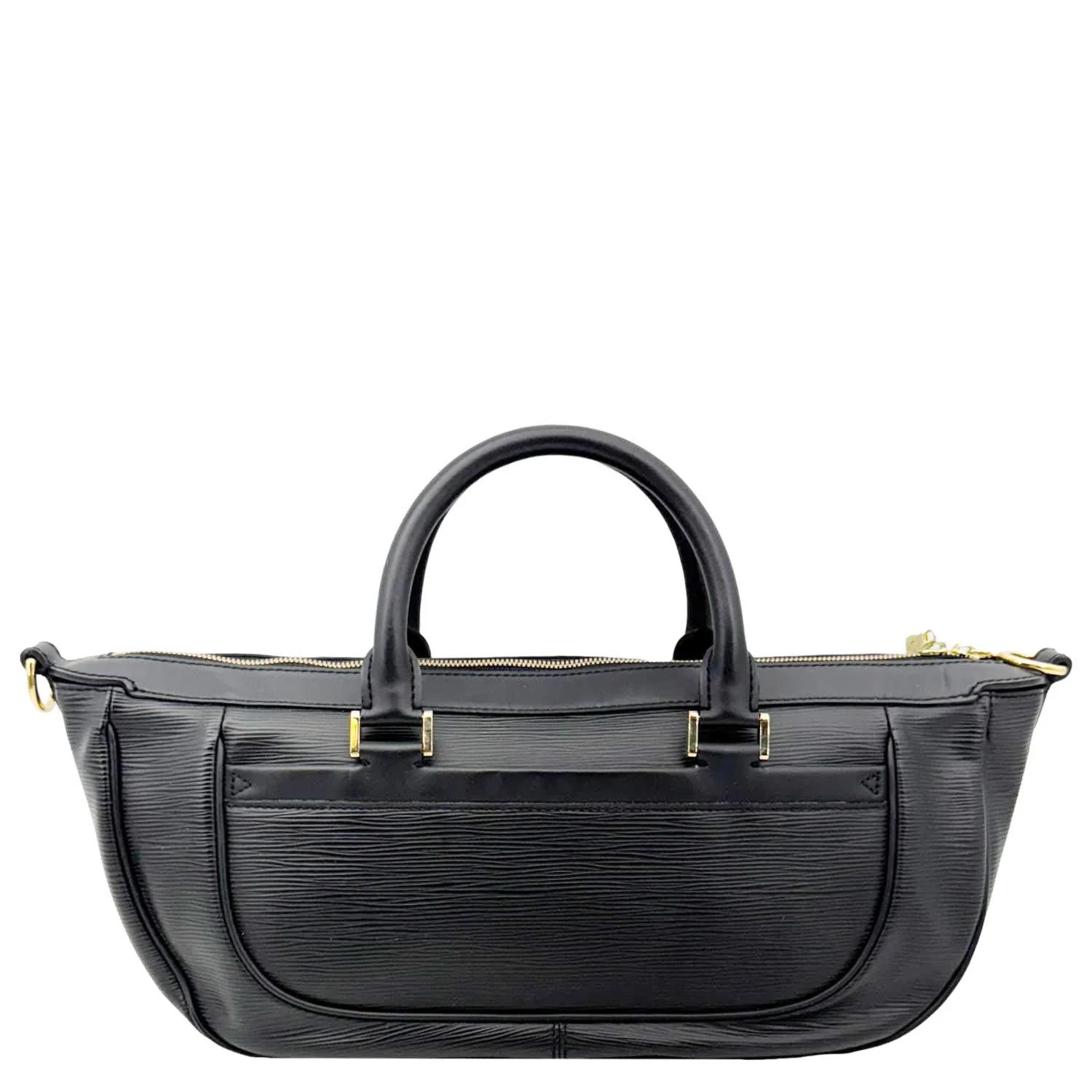 LOUIS VUITTON Dhanura Epi Leather Satchel Bag Black - Image 3