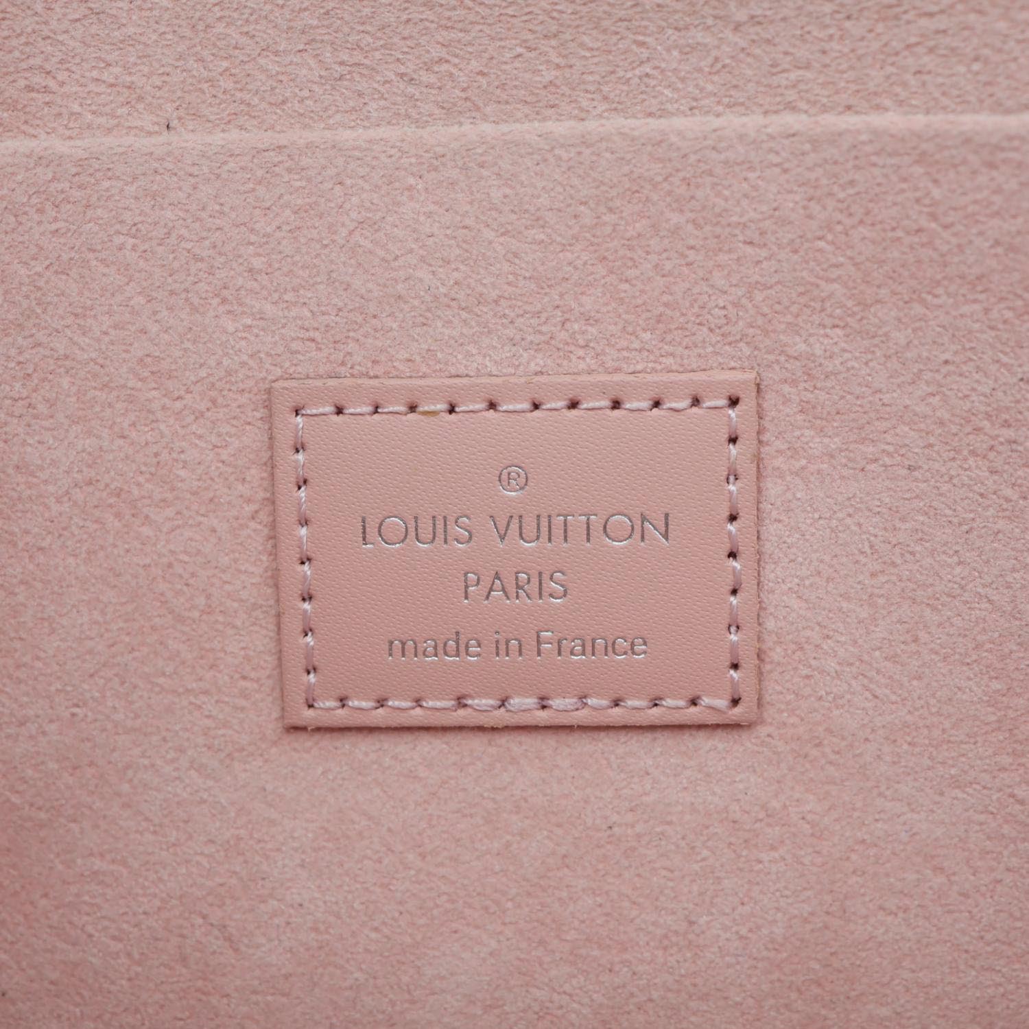 LOUIS VUITTON Felicie Pochette Epi Leather Crossbody Bag Pink - Image 13