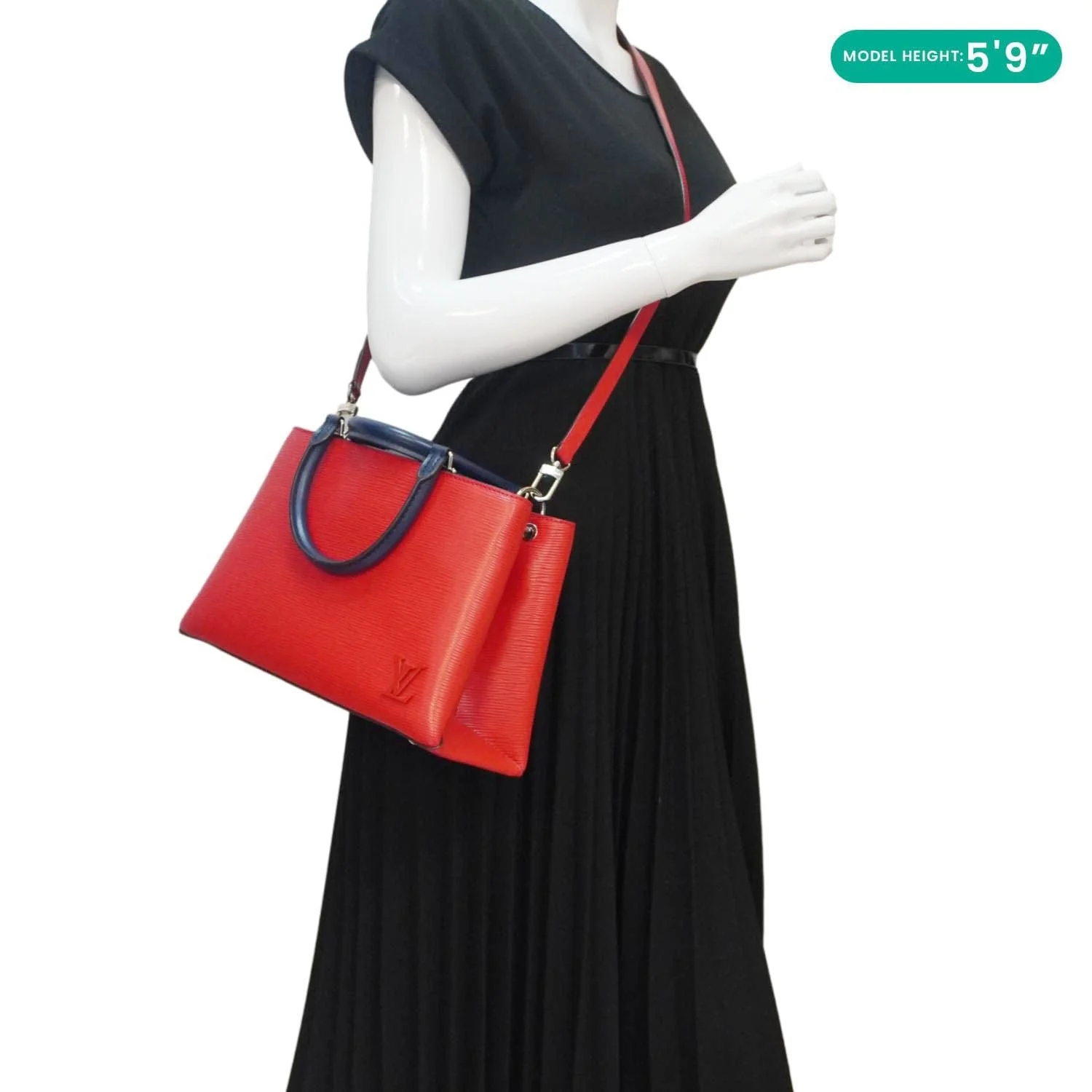 LOUIS VUITTON Kleber PM Epi Leather Shoulder Bag Red - Image 2