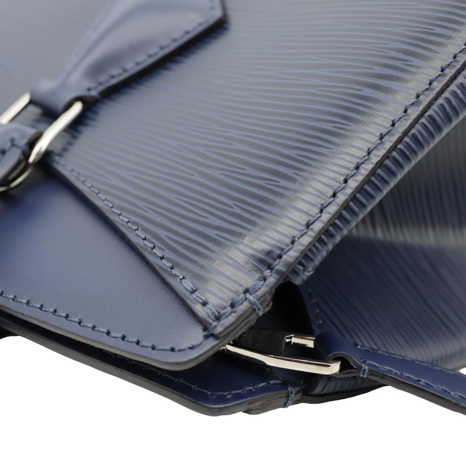 LOUIS VUITTON Soufflot NM MM Epi Leather Crossbody Bag Navy Blue - Image 7
