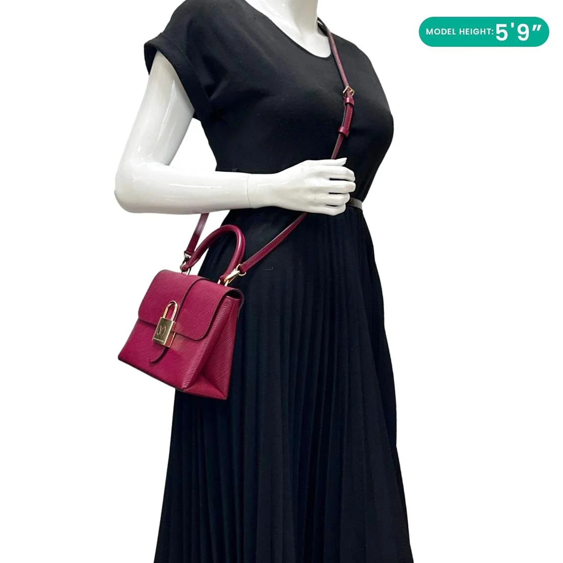 LOUIS VUITTON Locky BB Epi Leather Crossbody Bag Burgundy - Image 2