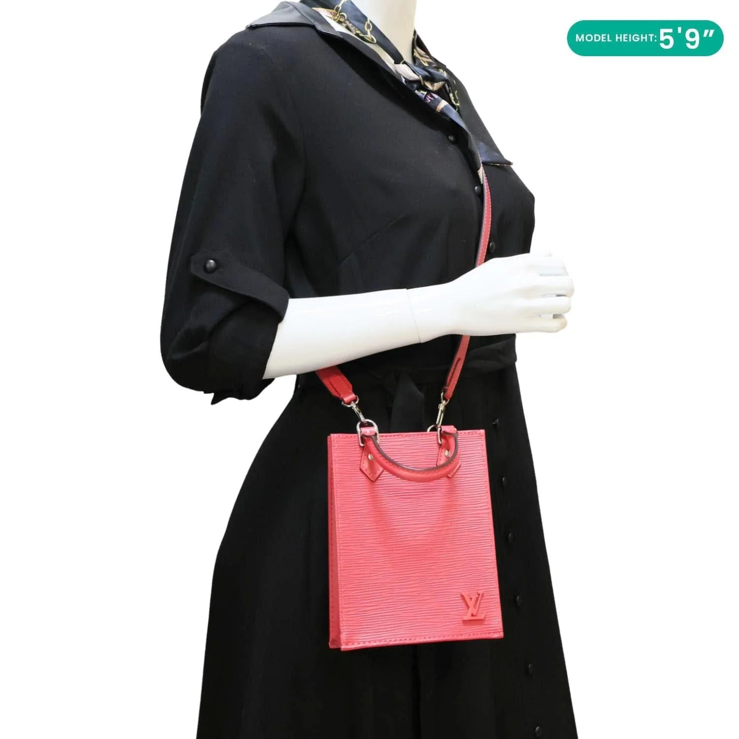 LOUIS VUITTON Petit Sac Plat Epi Leather Shoulder Bag Pink - Image 2