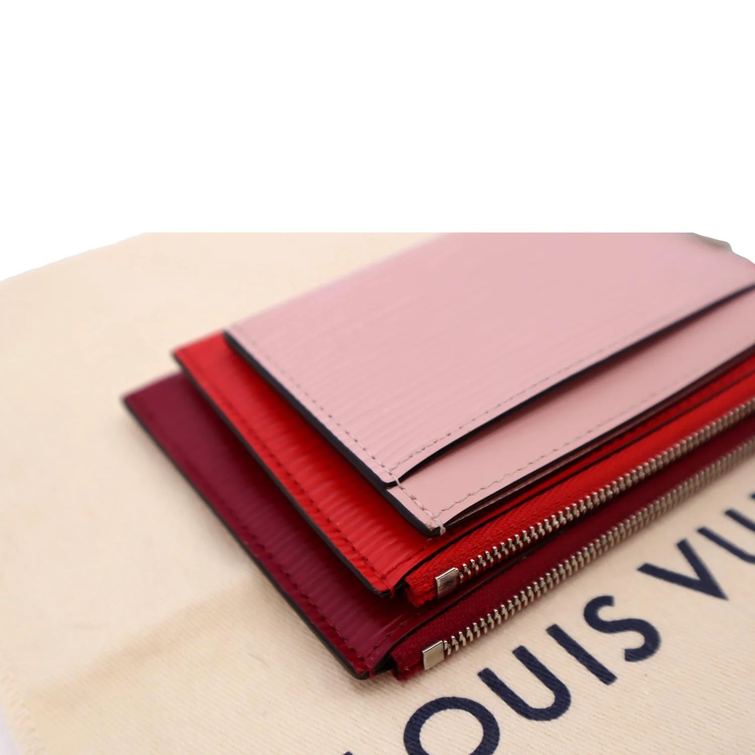 LOUIS VUITTON Epi Trio Leather Card Case Wallet Rose Ballerine - Image 5