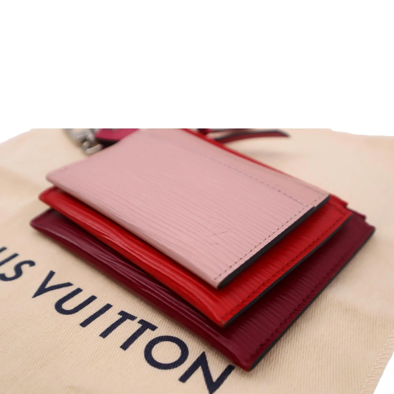 LOUIS VUITTON Epi Trio Leather Card Case Wallet Rose Ballerine - Image 8