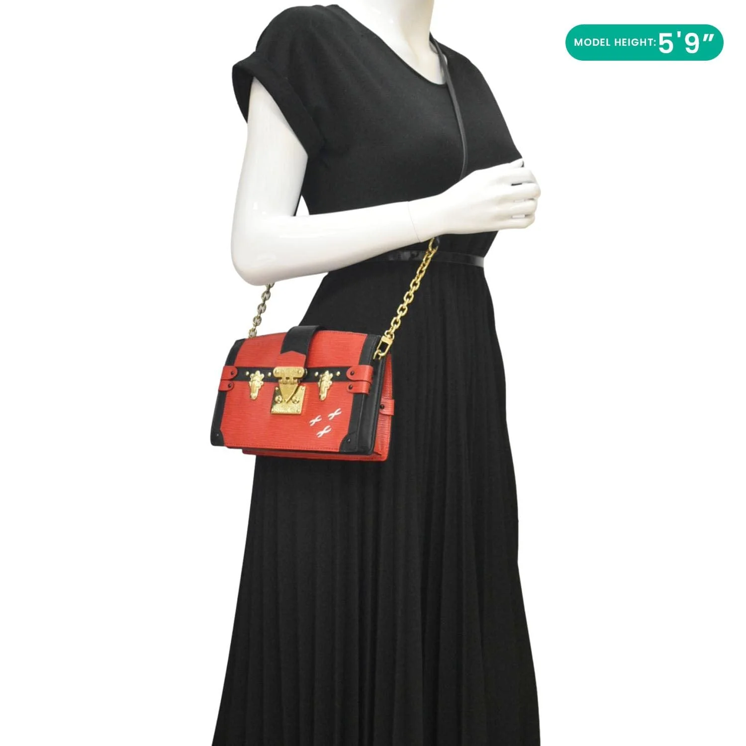 LOUIS VUITTON Trunk Epi Leather Crossbody Bag Red - Image 2