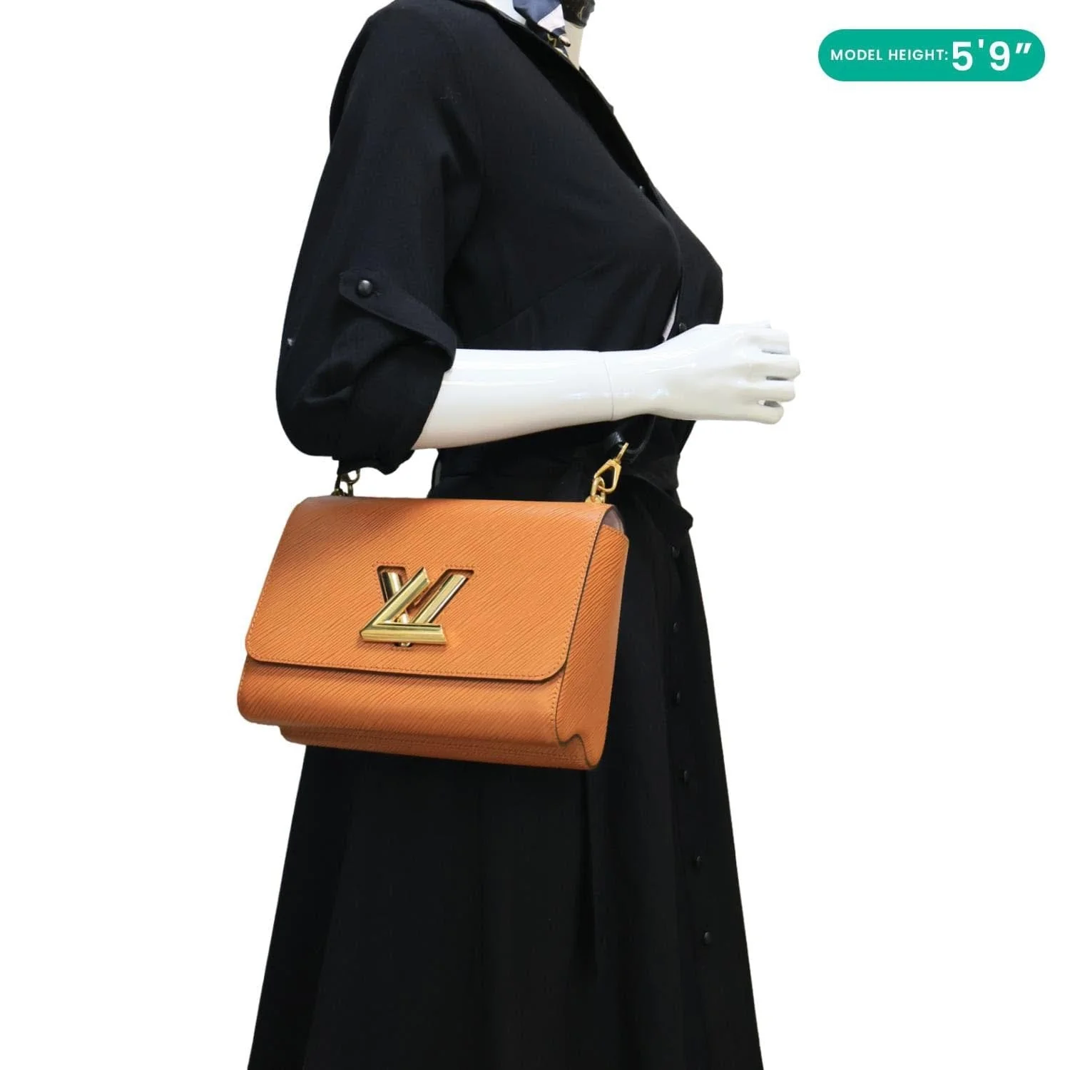 LOUIS VUITTON Twist MM Epi Shoulder Bag Orange - Image 2