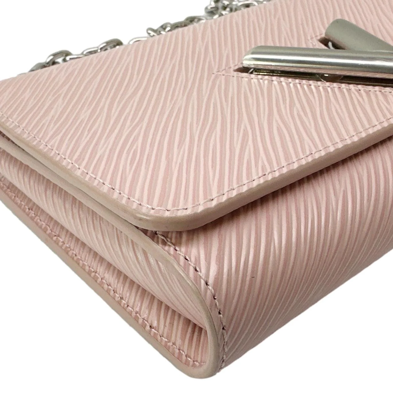 LOUIS VUITTON Twist Epi Leather Chain Wallet Shoulder Bag Rose Ballerine - Image 7